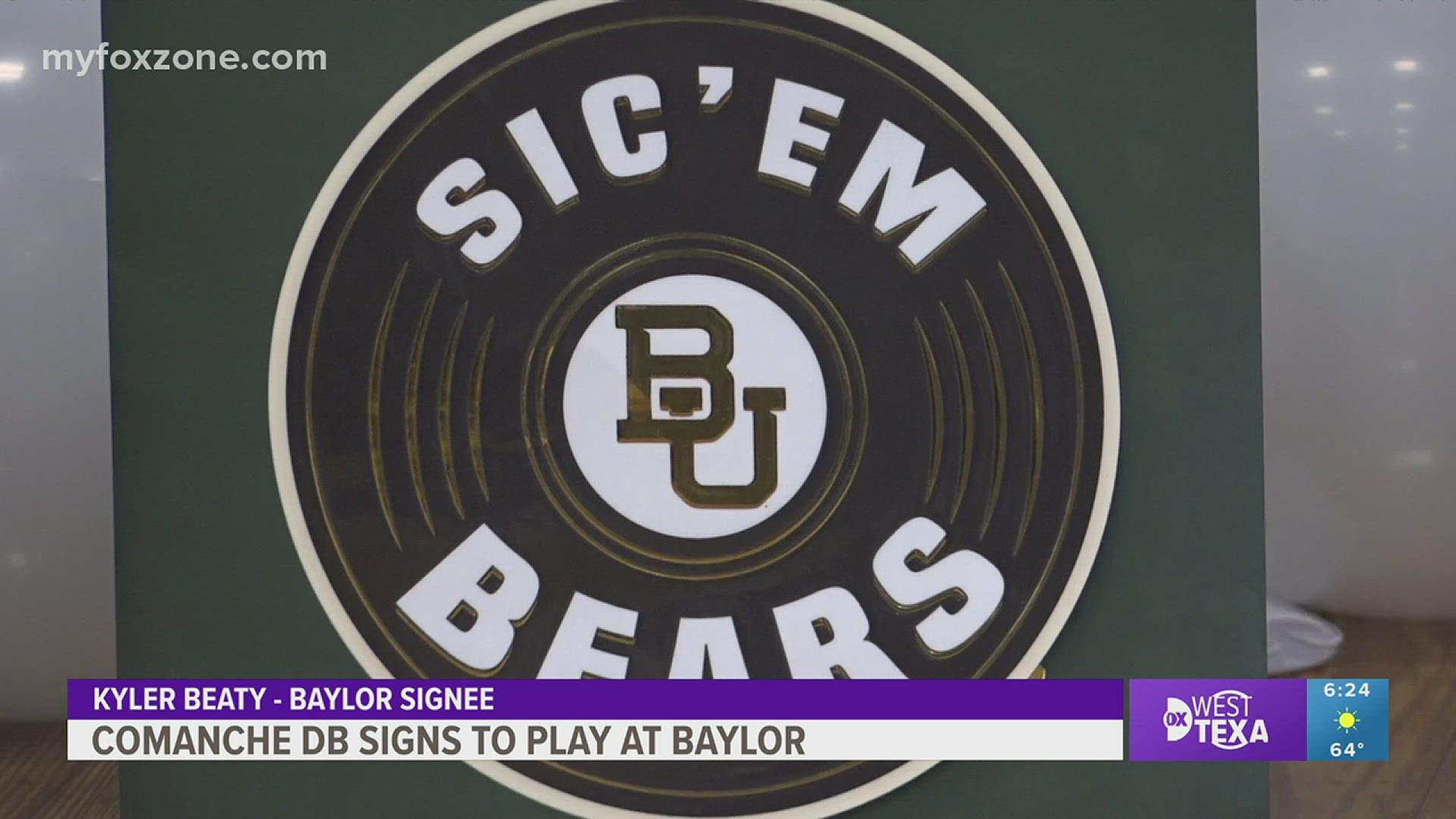 Comanche DB/WR Kyler Beaty signed to play for the Bears on Wednesday afternoon.