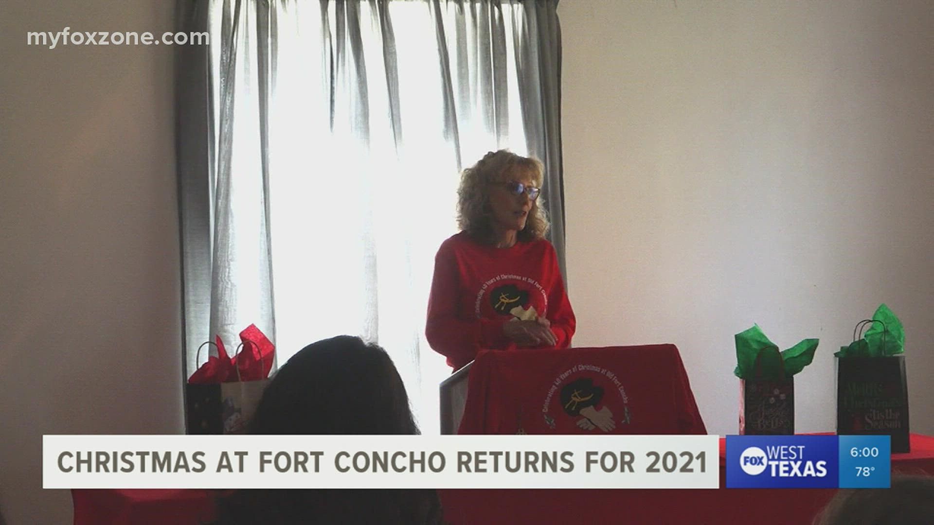 Christmas at Old Fort Concho returns next month after last year's cancelation because of COVID-19.