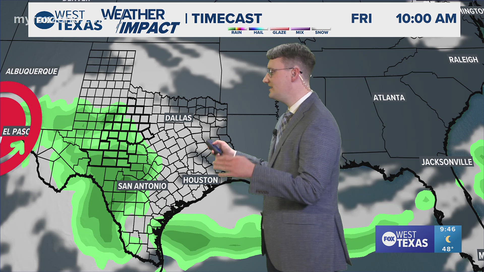 We will have scattered rain around this weekend with a few rumbles of thunder. #txwx