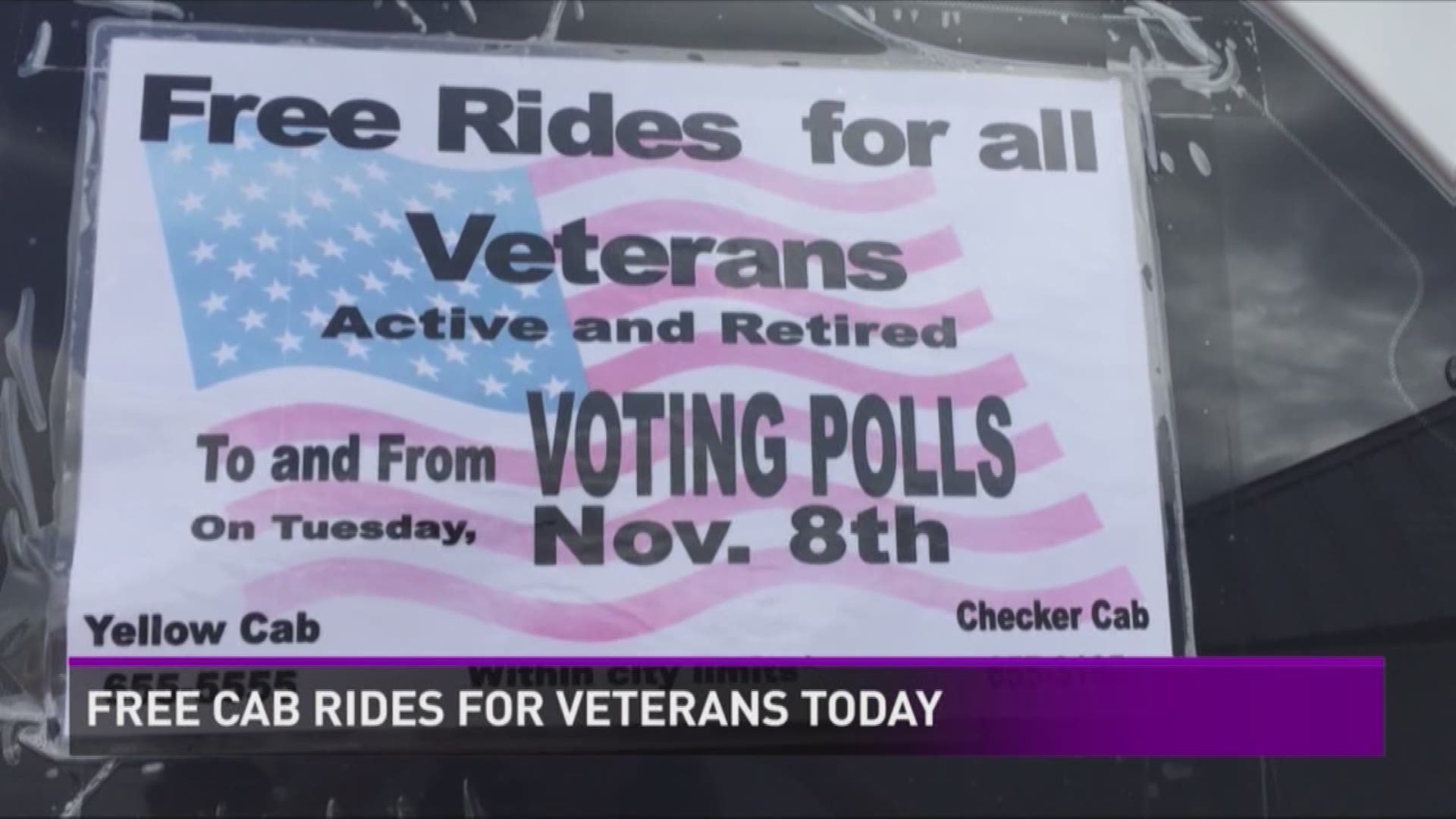 One local cab company offered warriors a ride to the polls today.