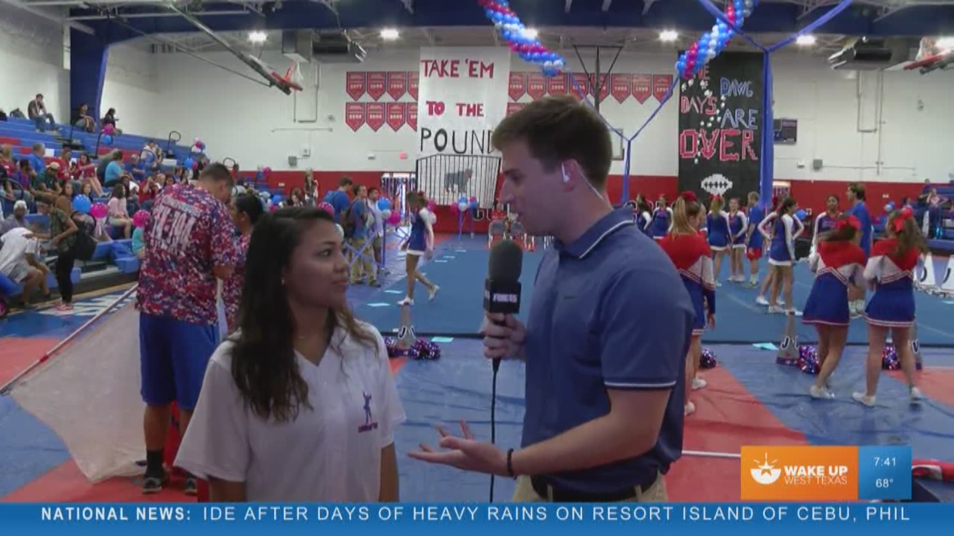 Our Mitchel Summers was live at the Cooper Pep Rally interviewing Cougarette Samantha Tolentino.