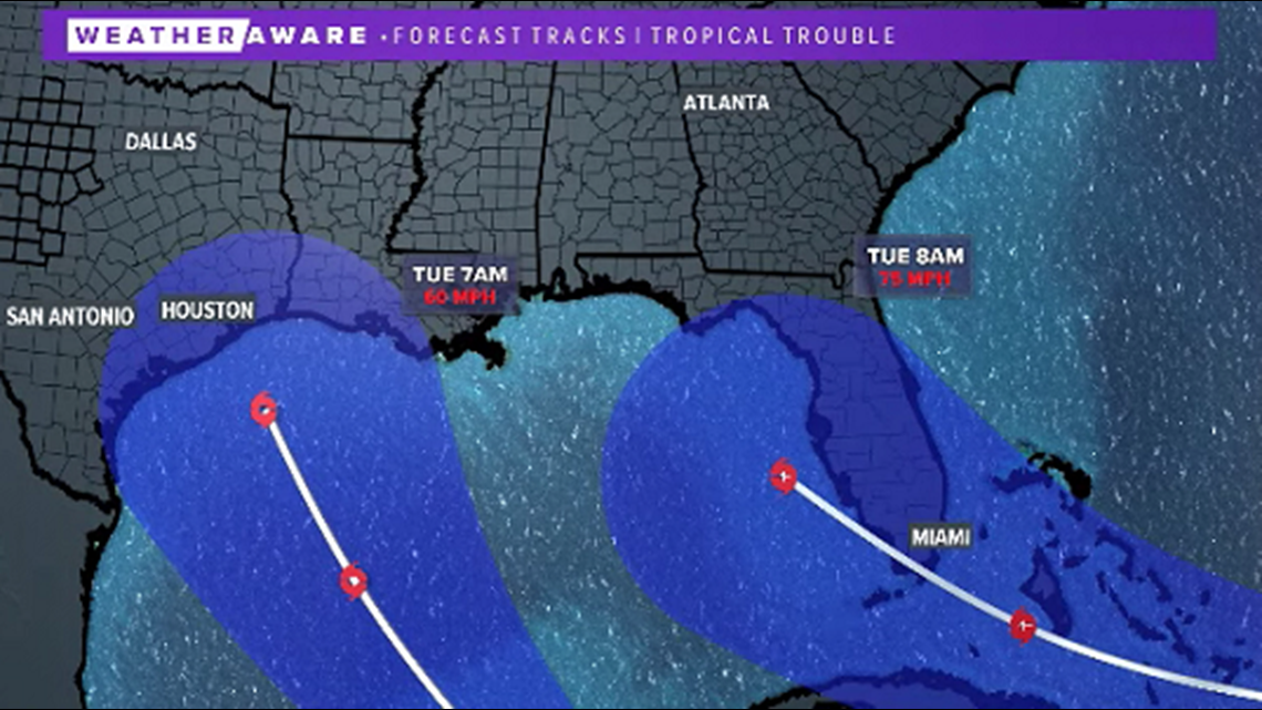 Two tropical systems eye the Gulf Coast next week | myfoxzone.com