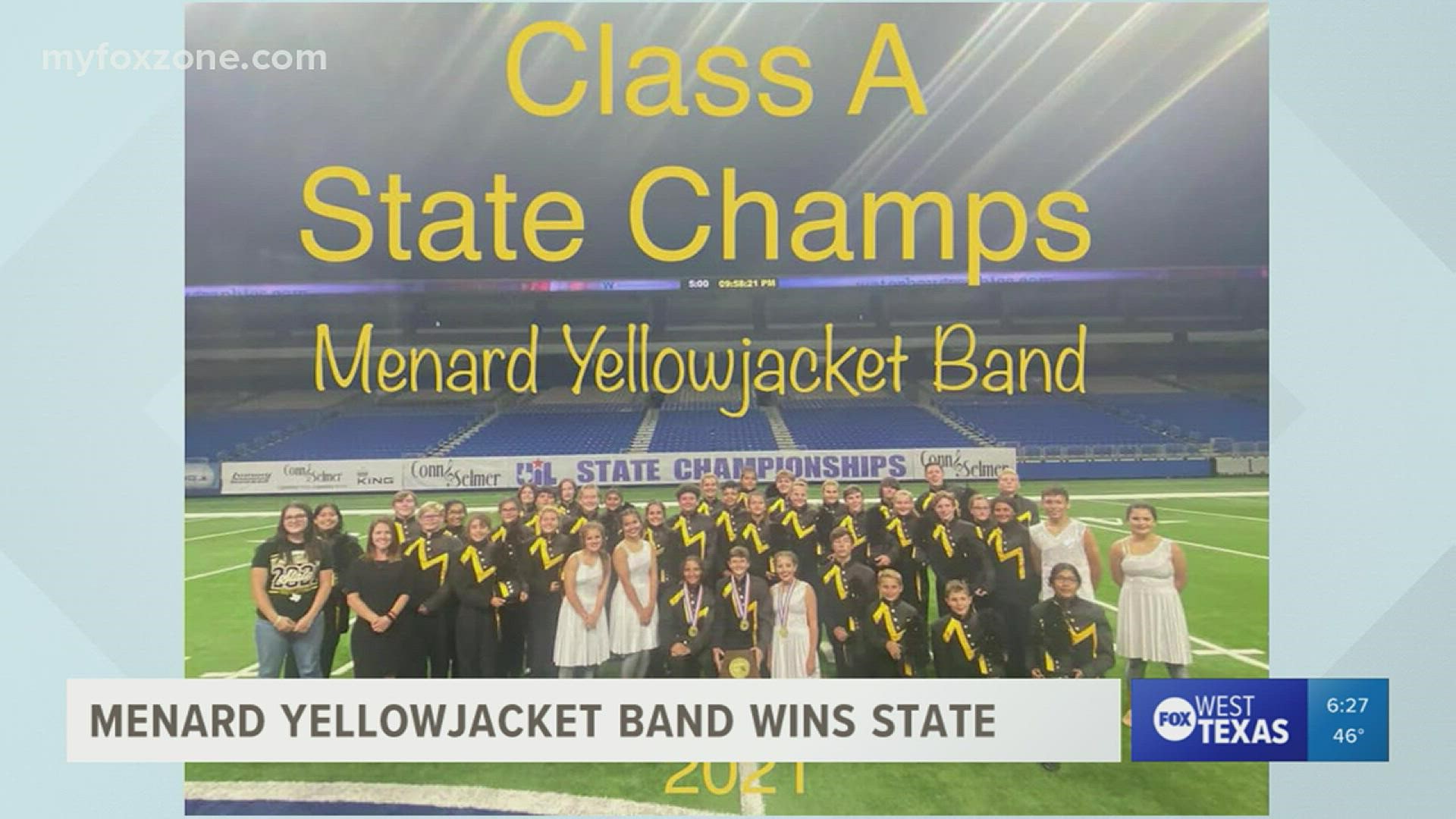 Menard competed Monday in San Antonio at the Alamodome. The group was under the direction of band teacher Lynsey Gold.