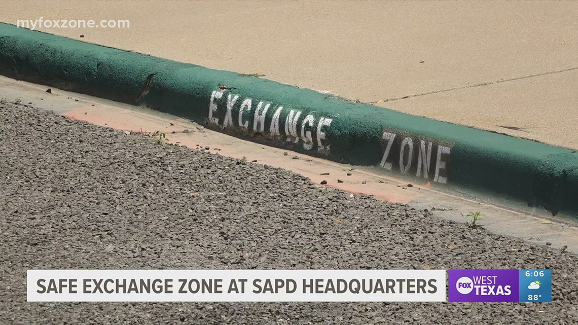 Safe exchange zone at SAPD headquarters