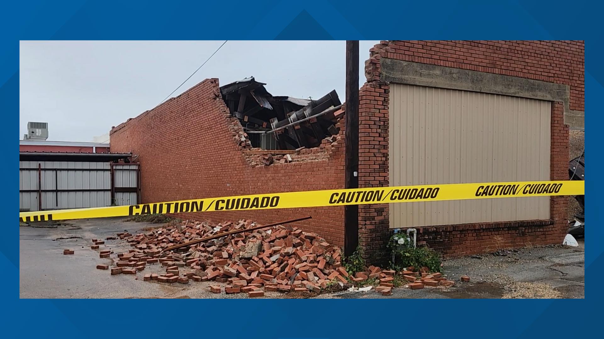 Damages are being assessed by City of San Angelo building officials.