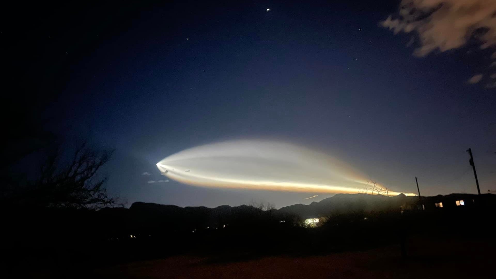 San Angelo resident Heather Epley was with her parents in Arizona, and caught a Starlink satellite launched from Vanderberg Space Force Base on video.