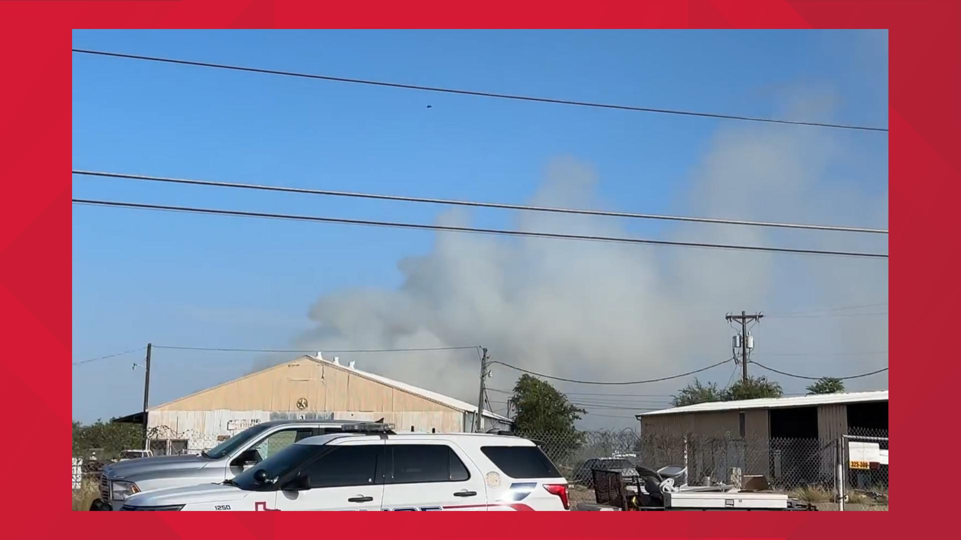 The San Angelo Fire Department responded to a structure fire on private property at 14th and Industry streets.