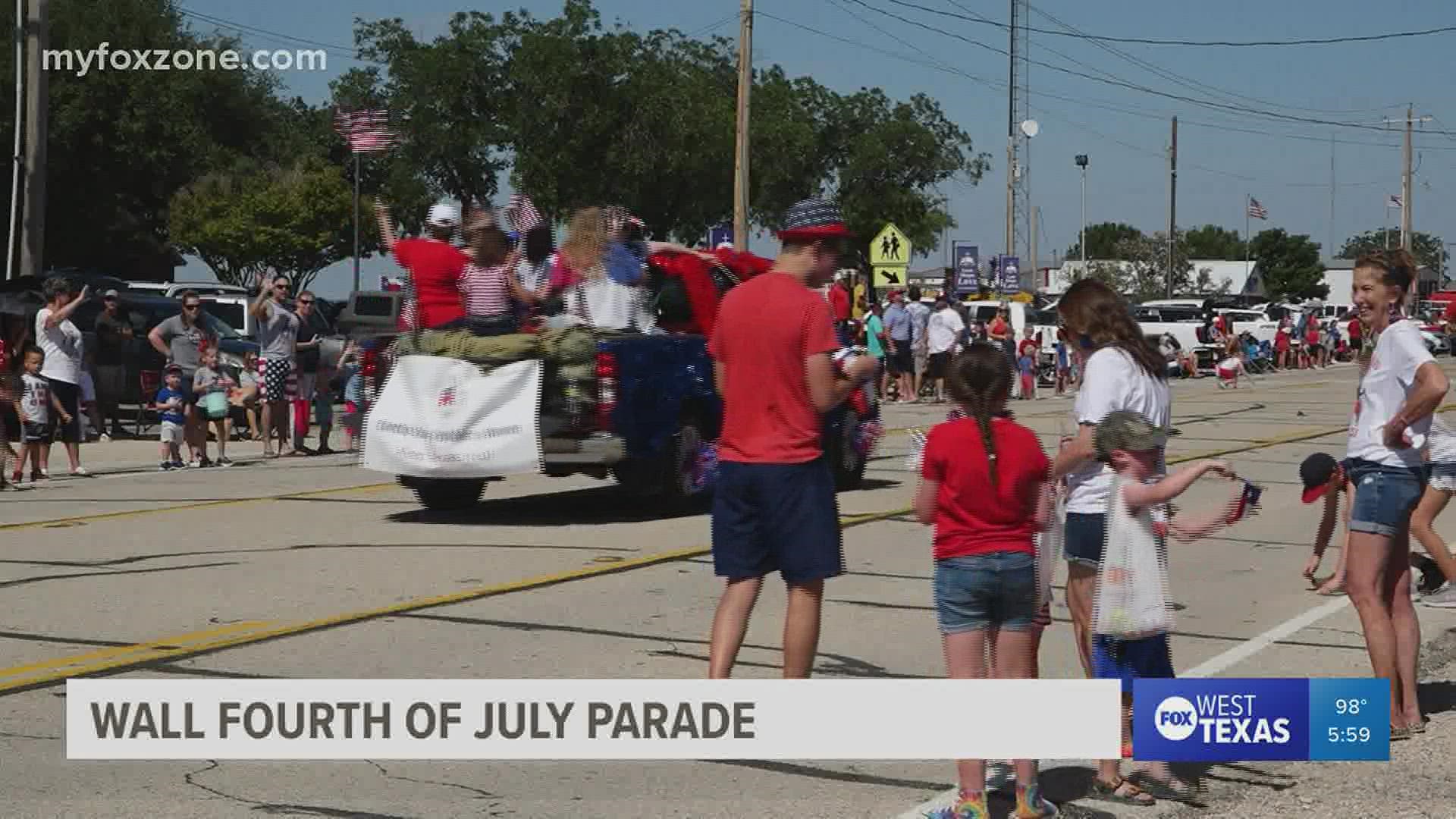 Concho Valley Independence Day festivities continue with the Wall Fourth of July parade.