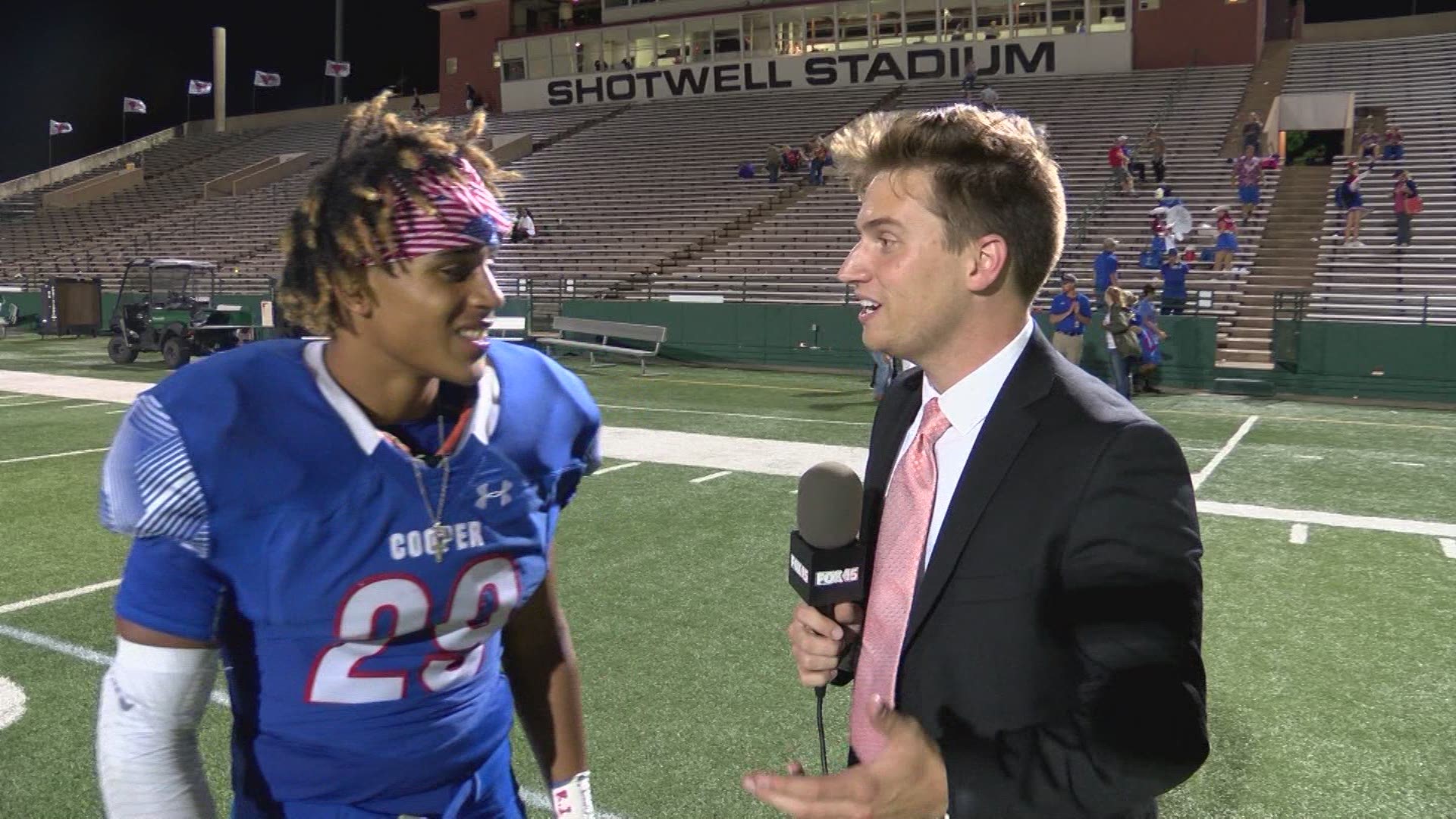 Linebacker Aeneas Favors found his way into the end zone twice in the Cougars win over Wylie. He talked about how proud he was to pick up the win.