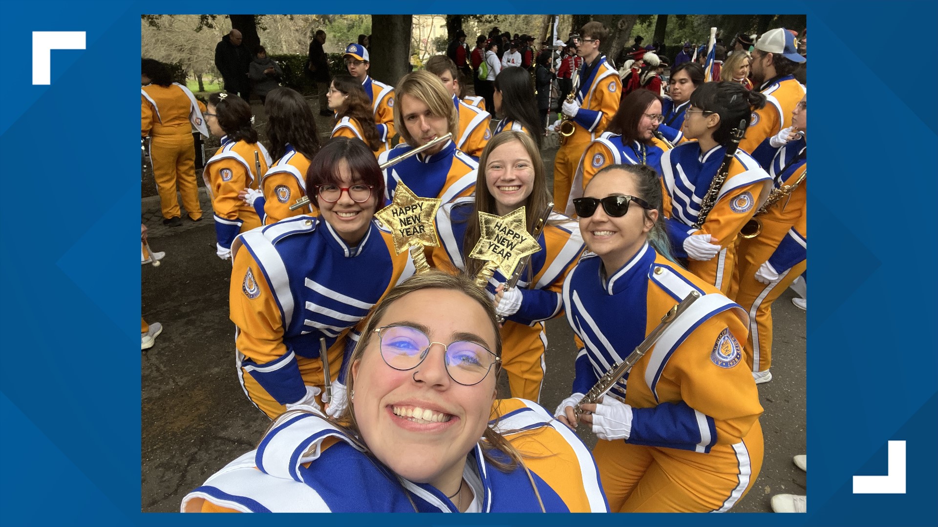 The Ram Band performed in the 2024 Rome New Year's Parade and Festival.