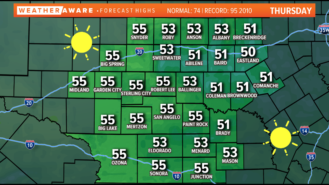 Recordbreaking temperatures Abilene records lowest October temp