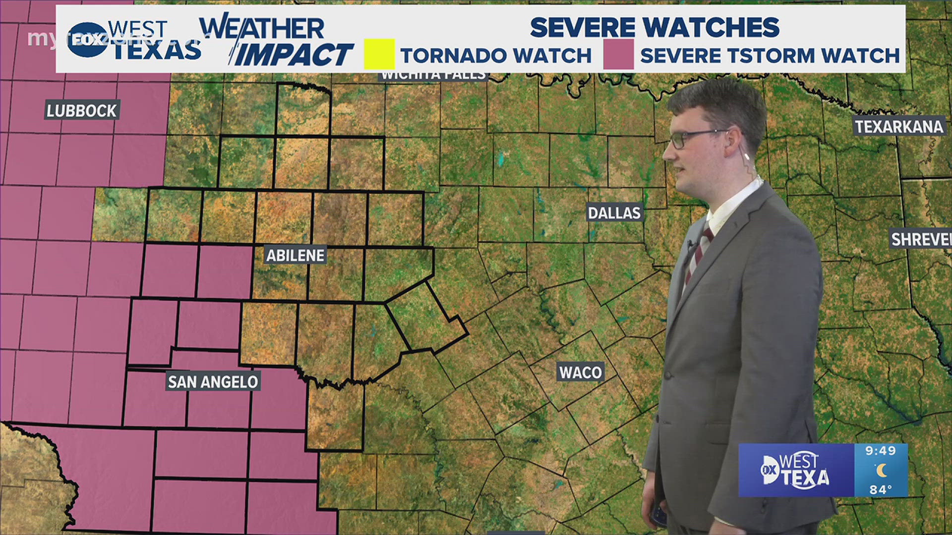 The severe threat for the next couple days are looking much lower than Sunday. Of course, we will be keeping an eye on it. 