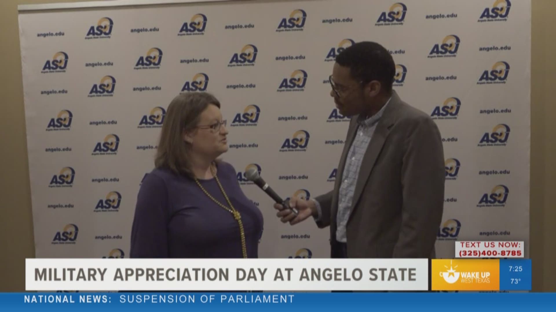 Our Malik Mingo spoke with the director of alumni services at Angelo State University about military appreciation day on September 14 at the LeGrand Alumni and Visitors Center.