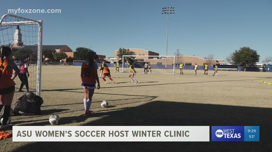 Angelo State women's soccer team hosts winter clinic
