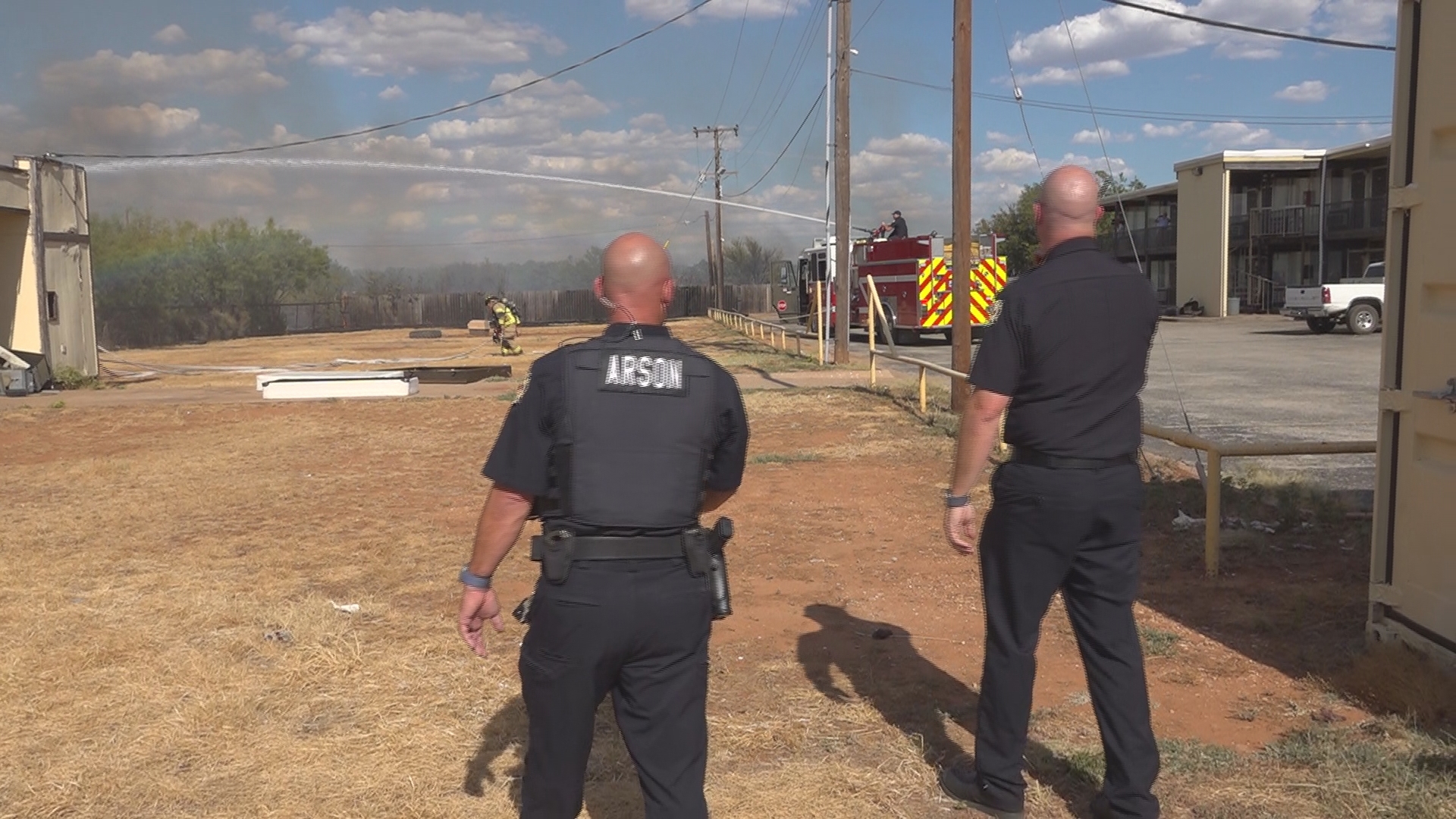 The fire broke out behind Travel Inn Abilene.