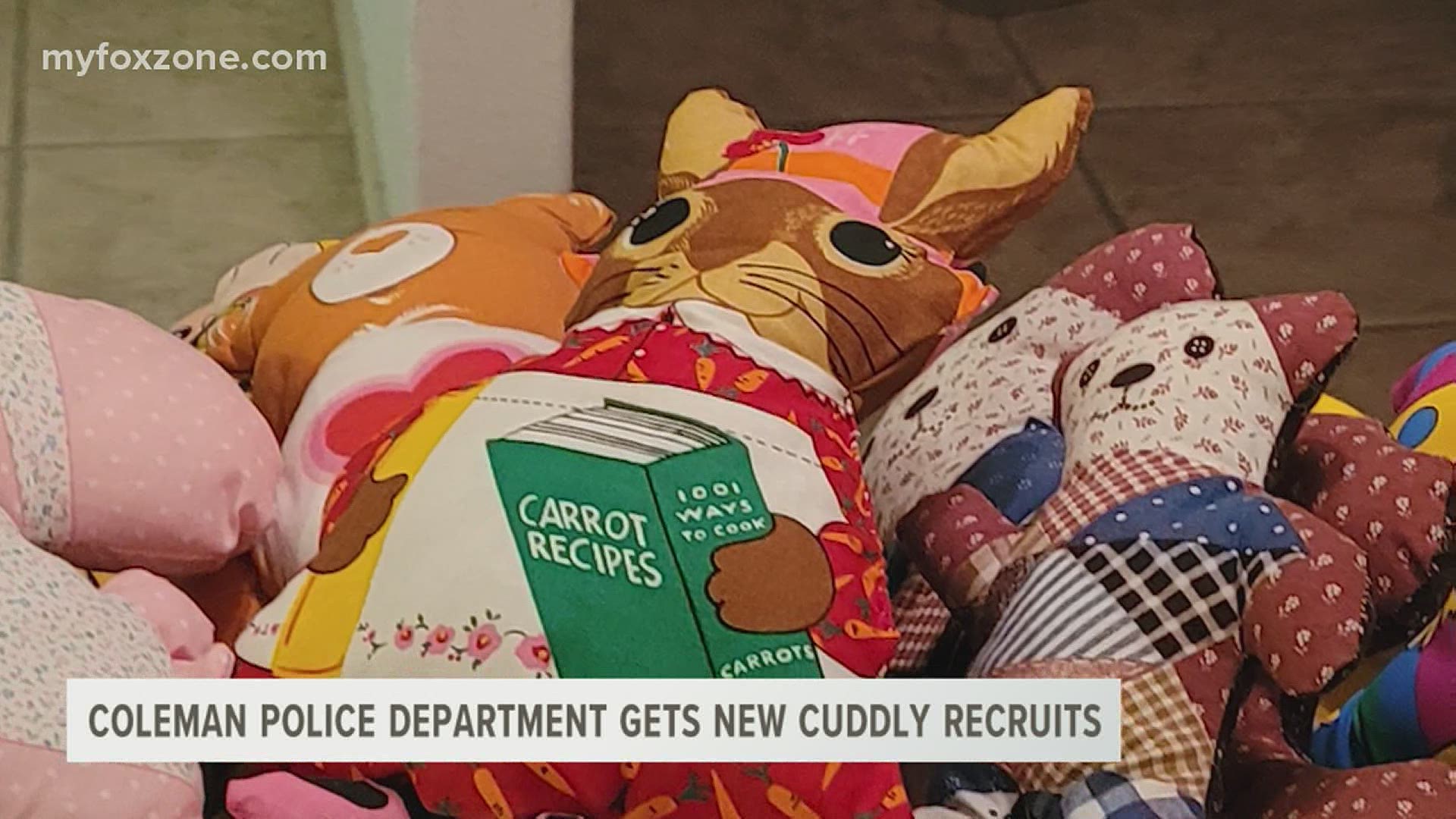 The Happy Creative Quilter club in Coleman donated 50 handmade stuffed animals for officers to give to children on their calls.