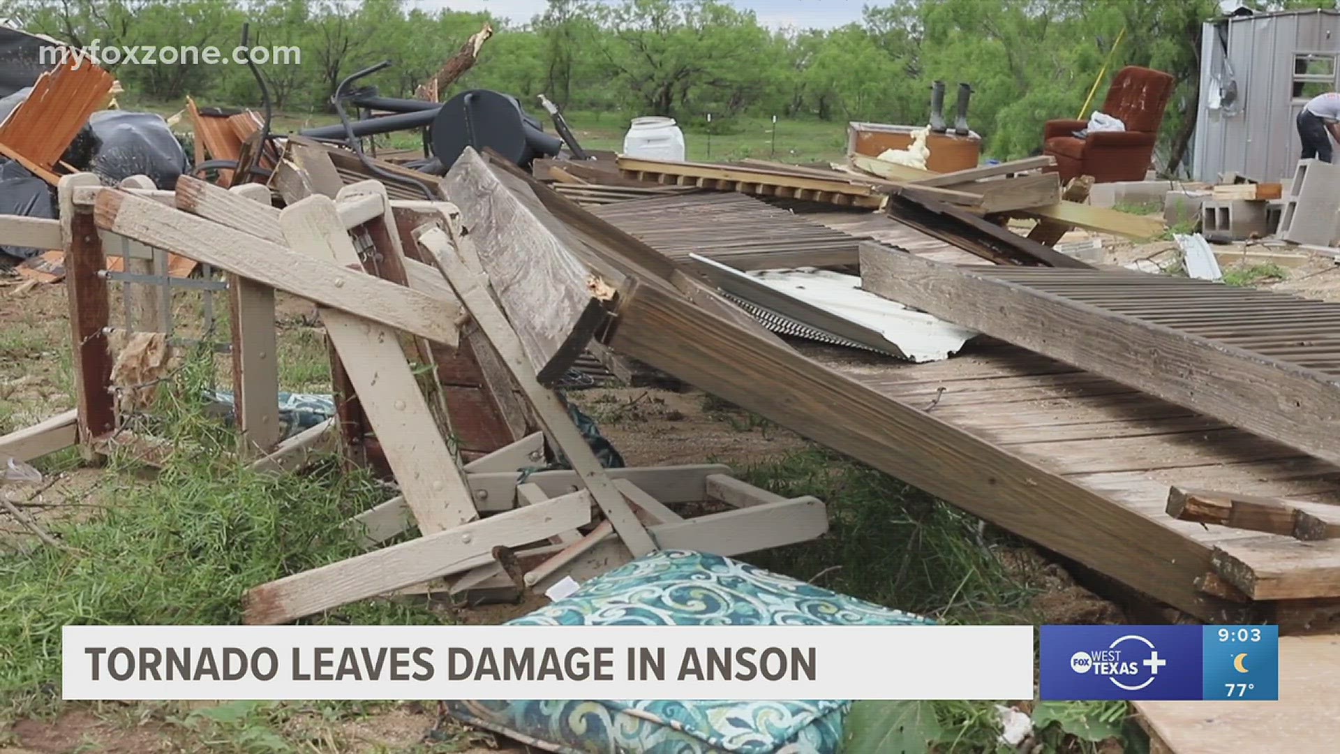 The National Weather Service in San Angelo confirmed a tornado touched down, and destroyed the home of Brandon and Amanda Gall.