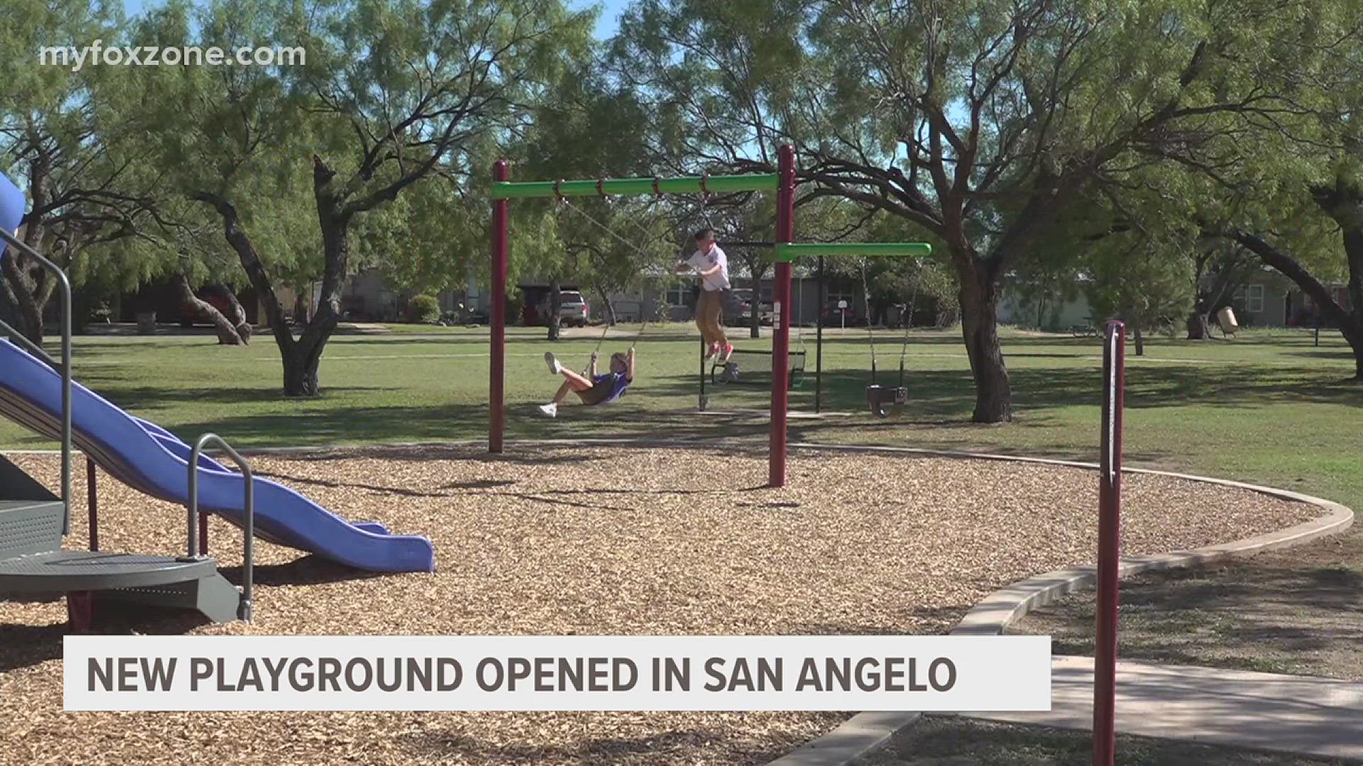 An afternoon of celebration in San Angelo... as city officials held a ribbon cutting, officially opening the new playground at Mountainview Park.