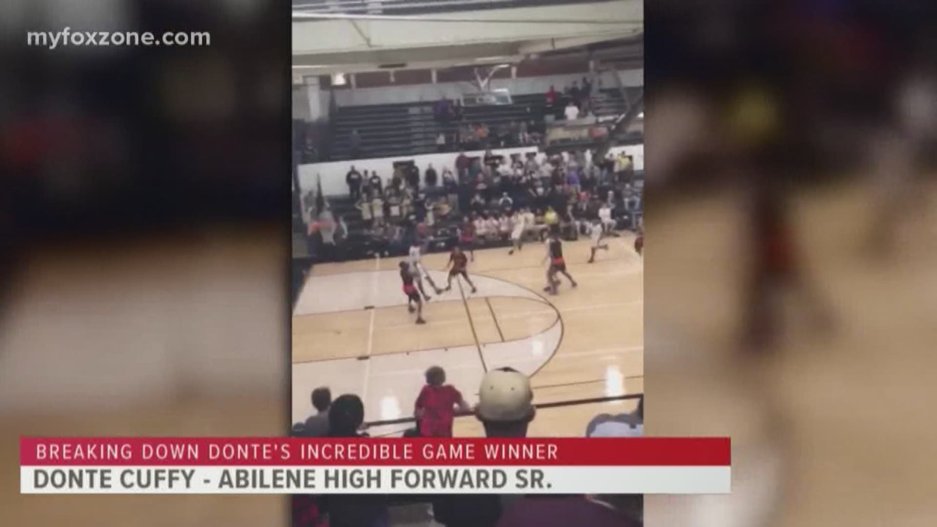 Tied 57-57 with 1.3 seconds left, Abilene High's Donte Cuffy scored an incredible game-winning shot. Our Mitchel Summers caught up with Cuffy to see the play through his eyes.