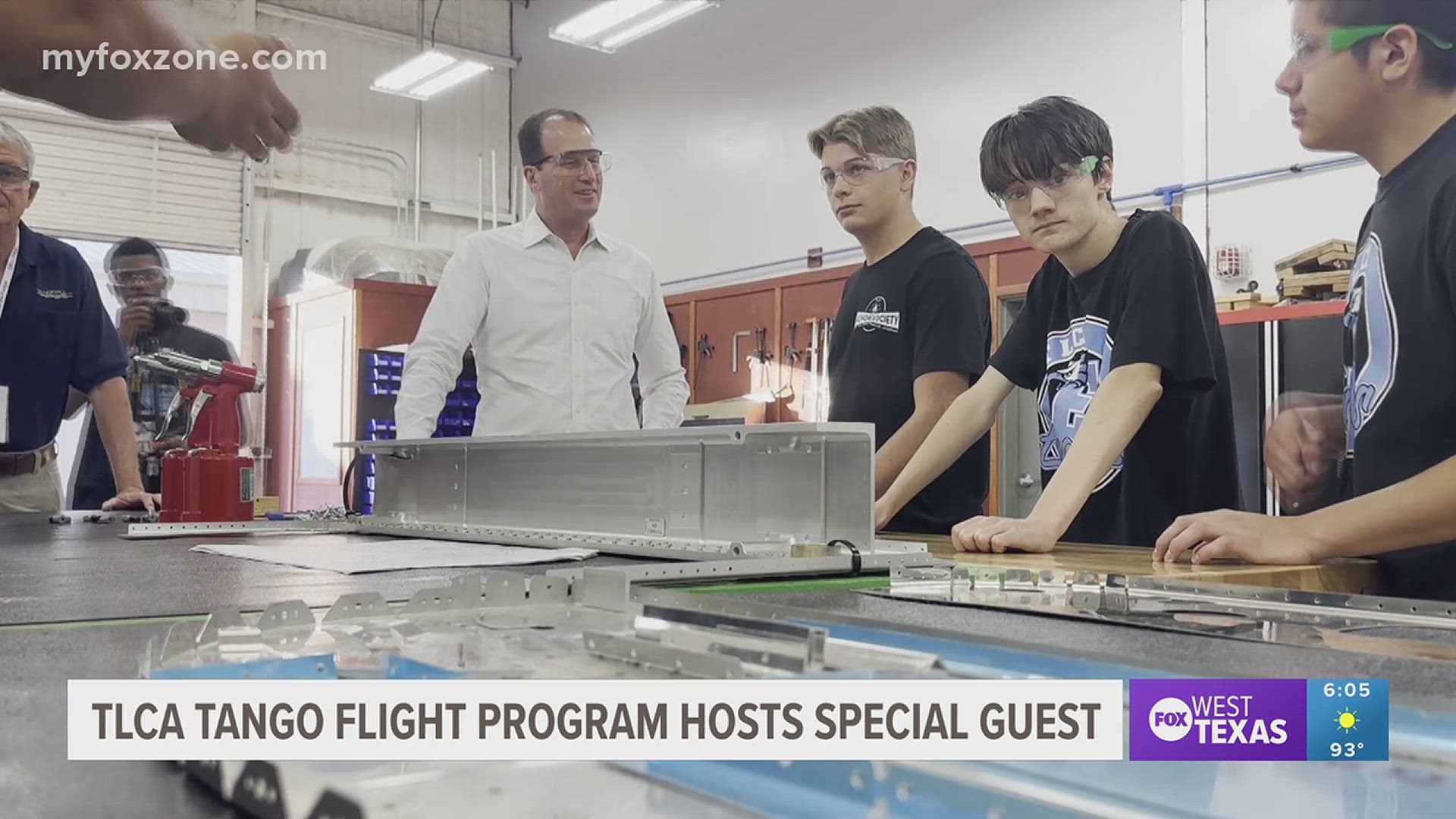 A program at San Angelo’s TLCA high school teaches students valuable skills… all while constructing an airplane. The program also welcomed a special guest.