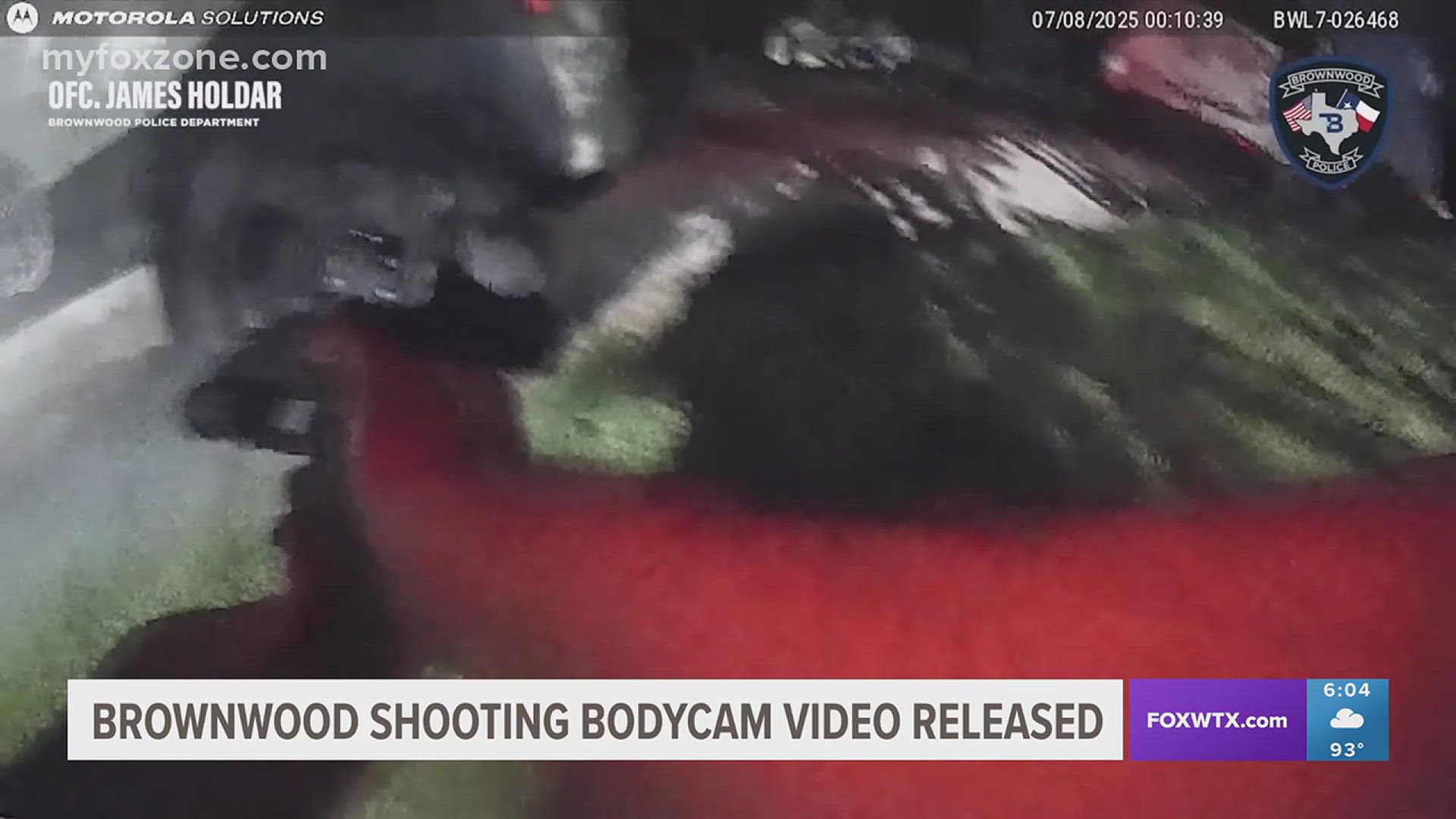 The City of Brownwood released bodycam footage from a deadly shooting with police that occurred back in July