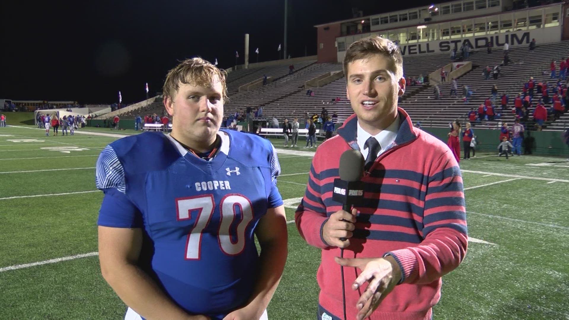 Our Mitchel Summers caught up with Offensive Linemen and Captain Thomas Squyres after Cooper won a huge district game over Amarillo Caprock.