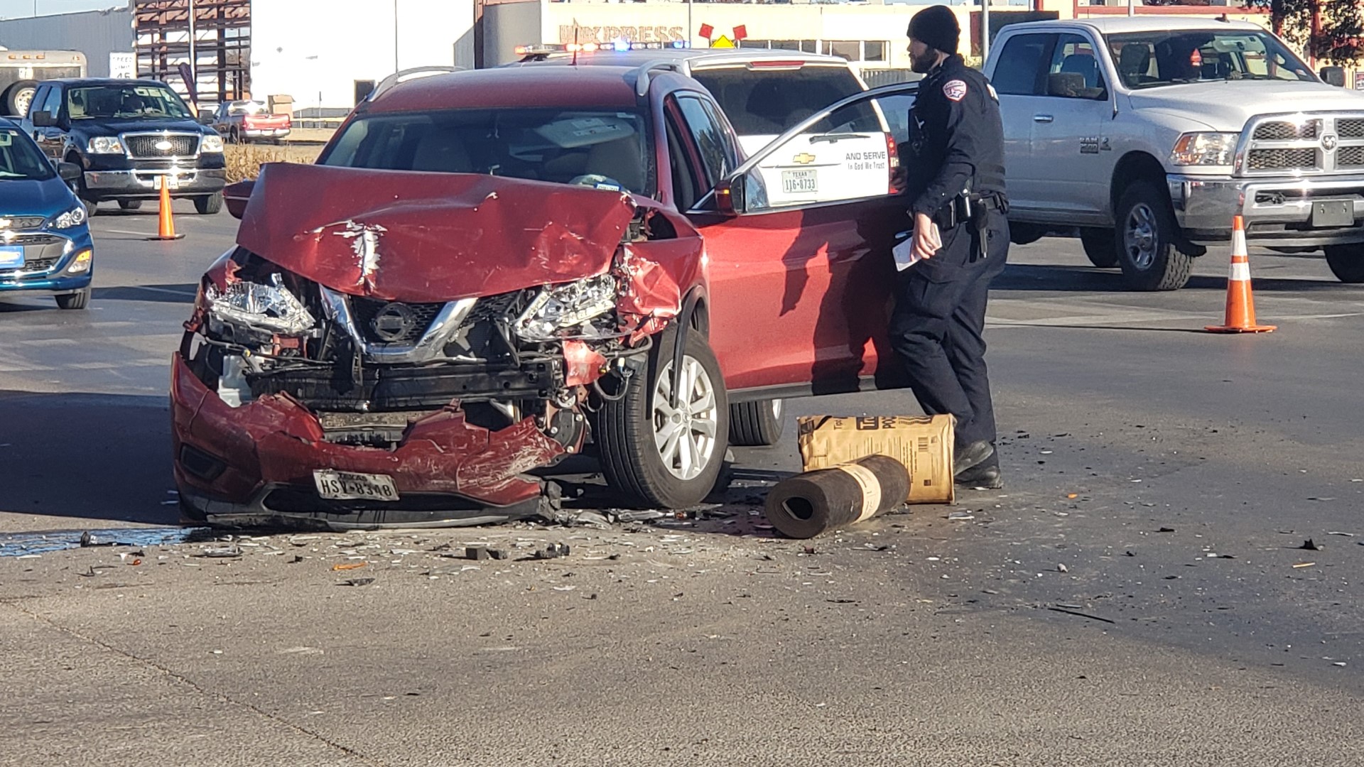One transported to hospital after two-vehicle crash at N. Bryant ...