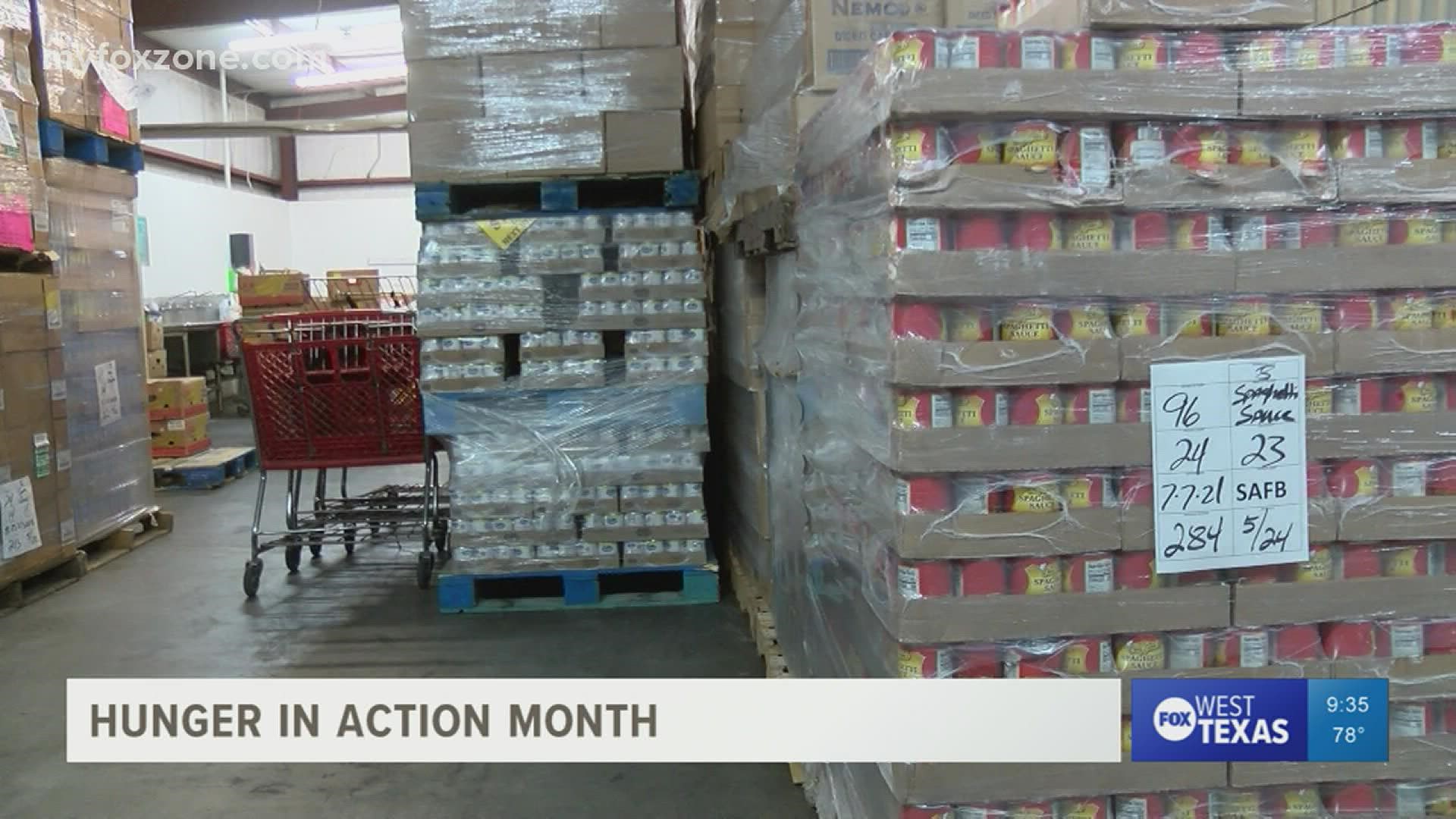 The Concho Valley Regional Food Bank helps families put food on their tables during Hunger Action Month.