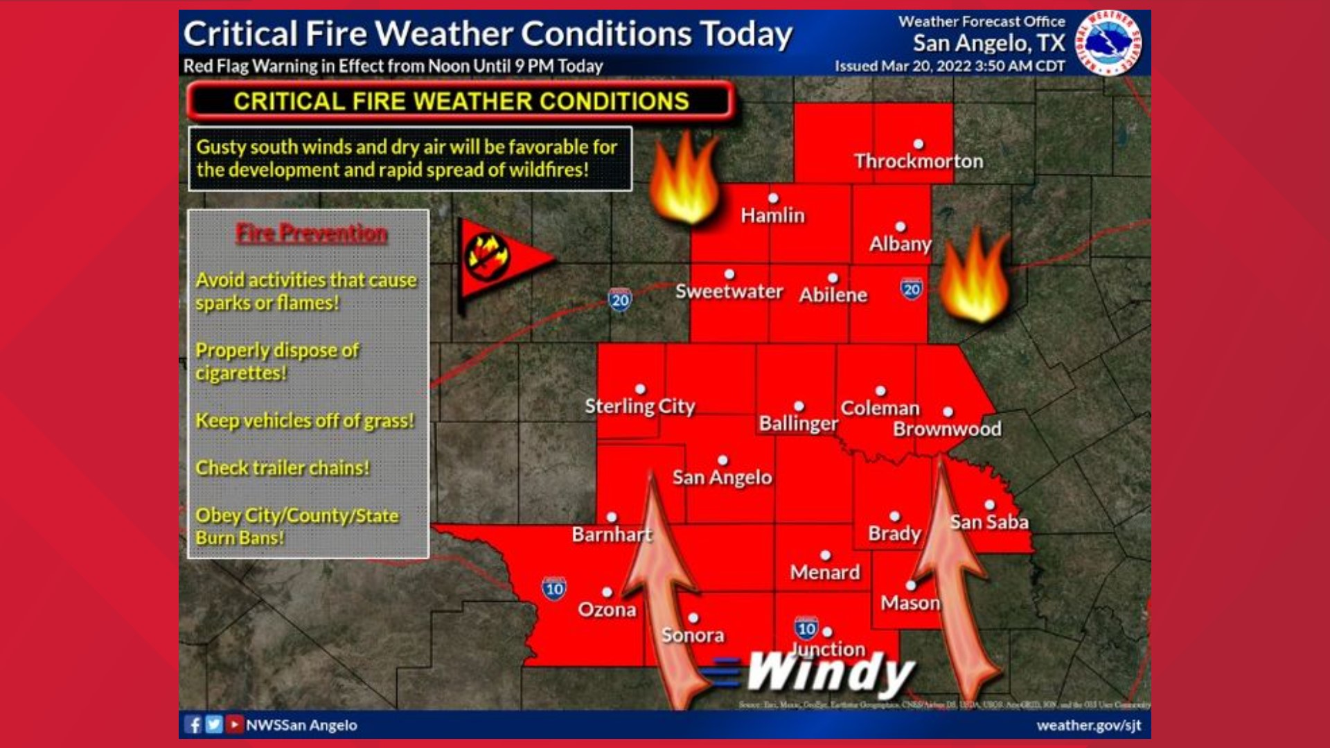 Fire danger continues throughout West Texas | myfoxzone.com
