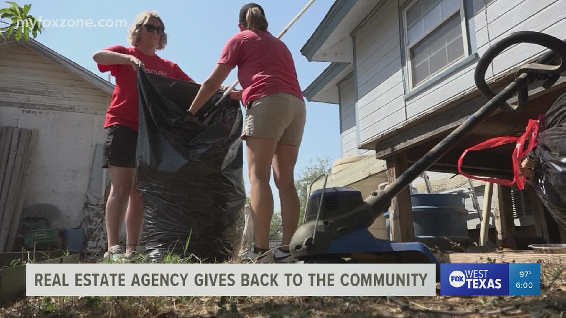 Keller Williams Realty team members completed service projects around San Angelo during the group's annual "Red Day".