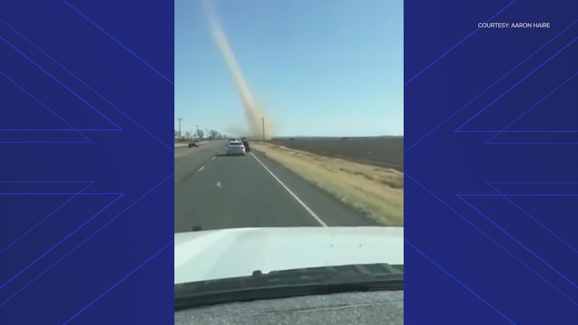 A dust devil near San Angelo, Texas.