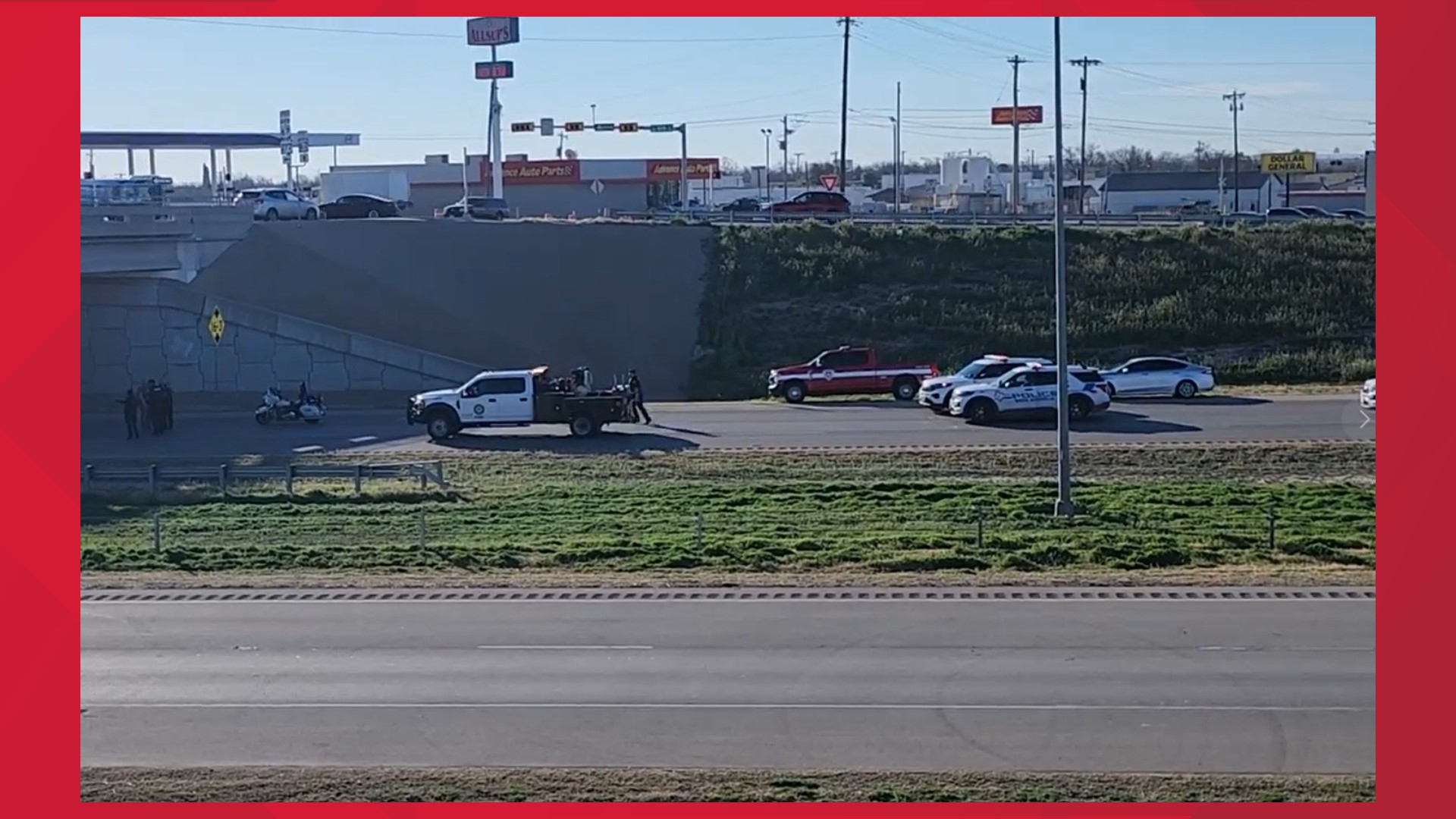 The San Angelo Police and Fire departments were on scene for an incident on the Houston Harte Expressway