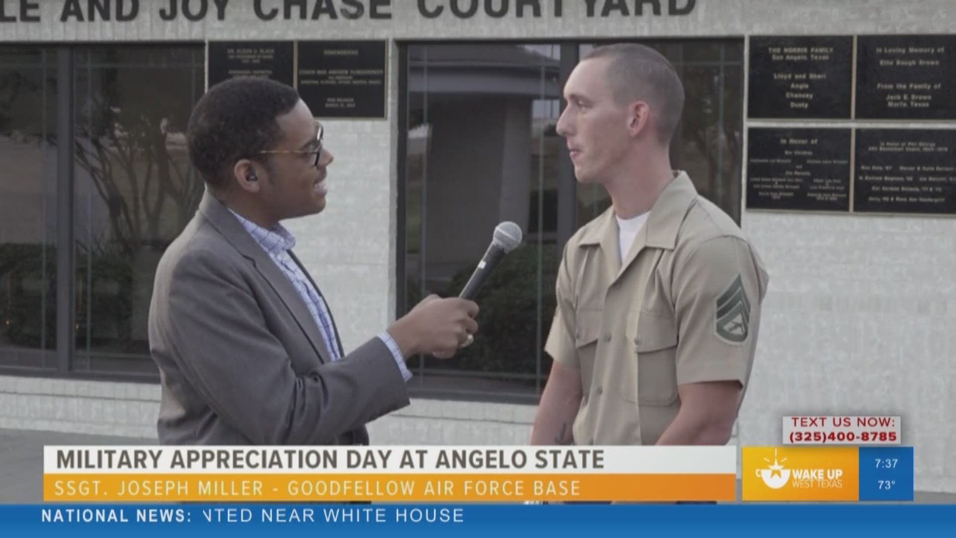 Our Malik Mingo spoke with SSgt. Joseph Miller about the importance of Military Appreciation Day at Angelo State University on September 14 outside the LeGrand Alumni and Visitors Center.