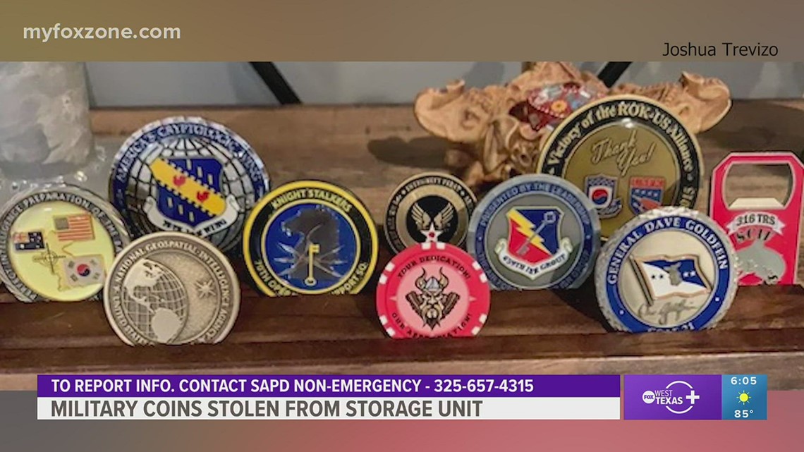 Military coins stolen from storage unit