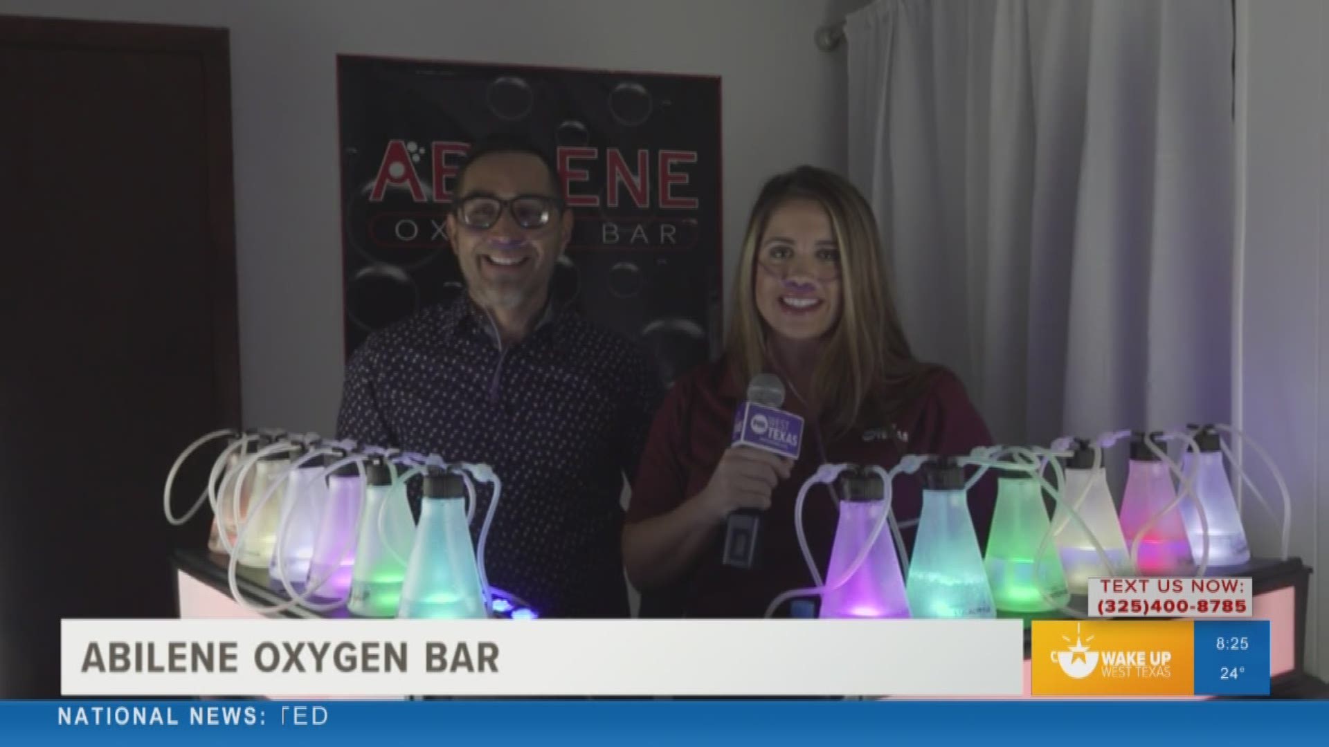 Our Lexis Greene tries out the Oxygen bar.