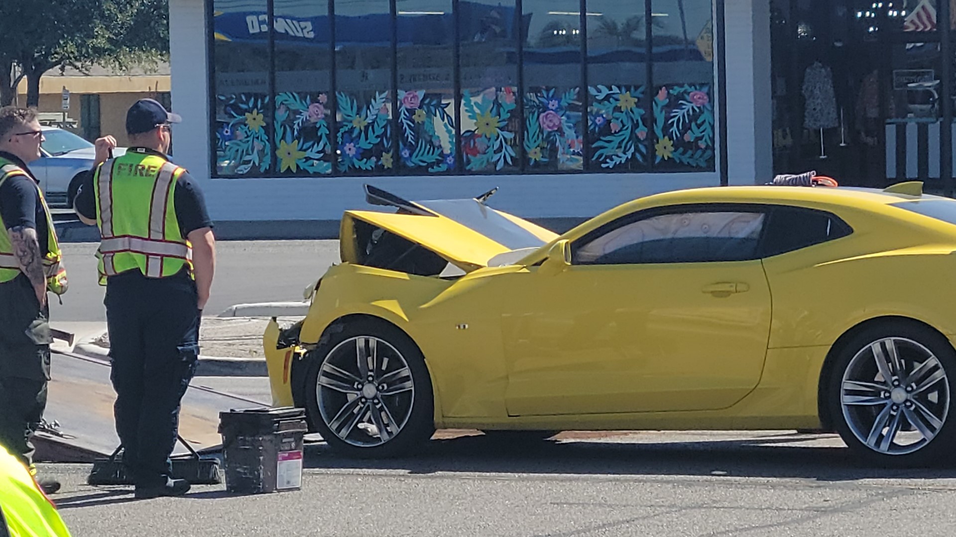 Camaro driver ticketed for failure to control speed after crash