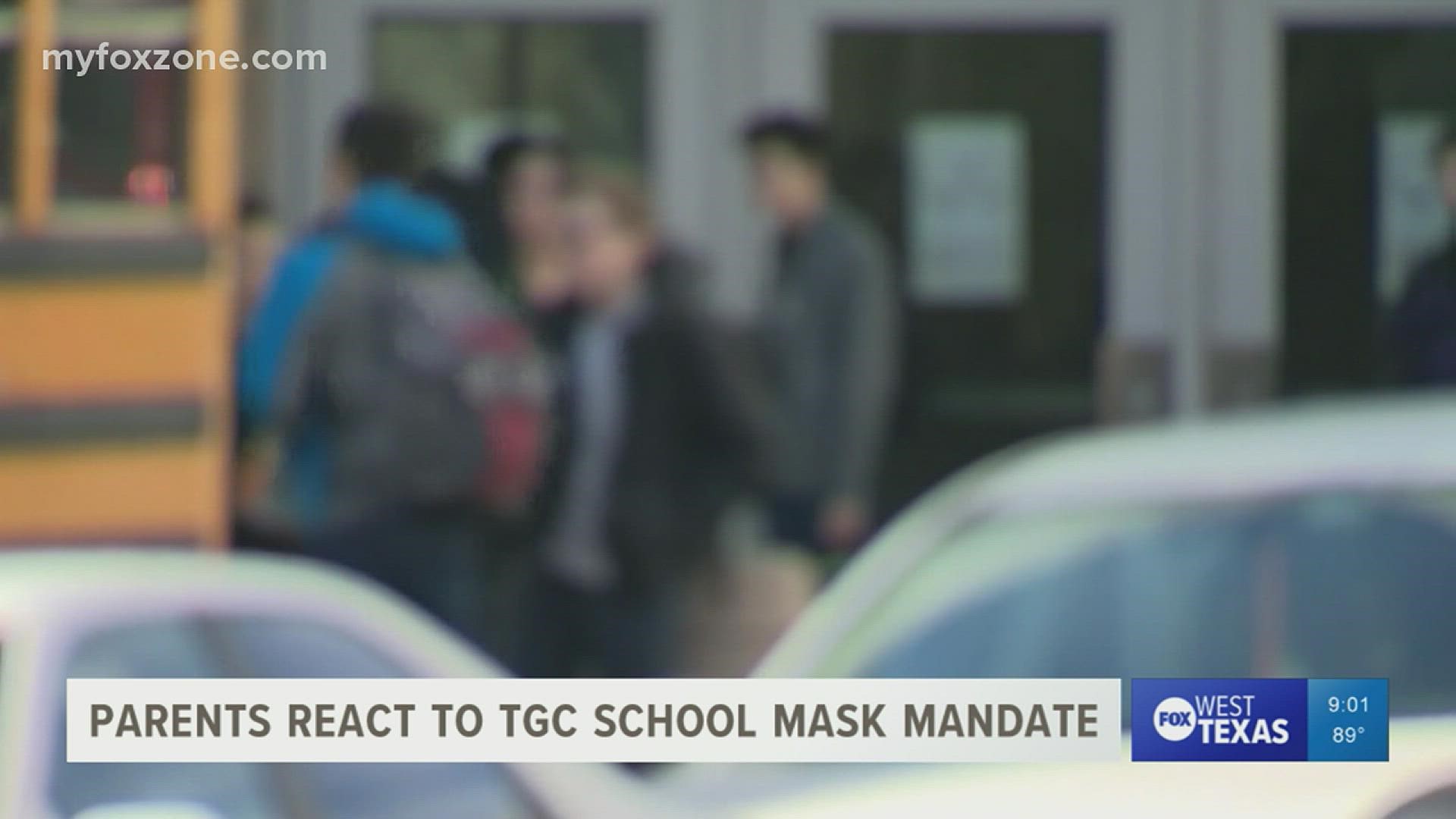 The TGC Health Department issued a mask mandate for all students in the county and parents have mixed emotions about it.