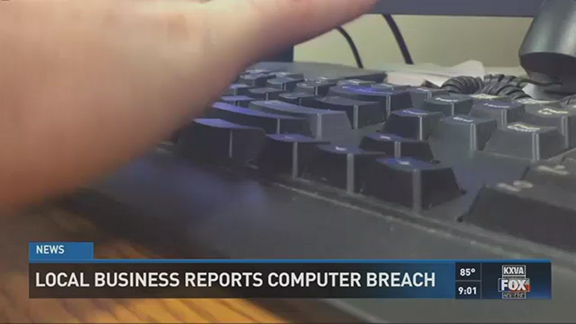 Local Business Reports Computer Breach