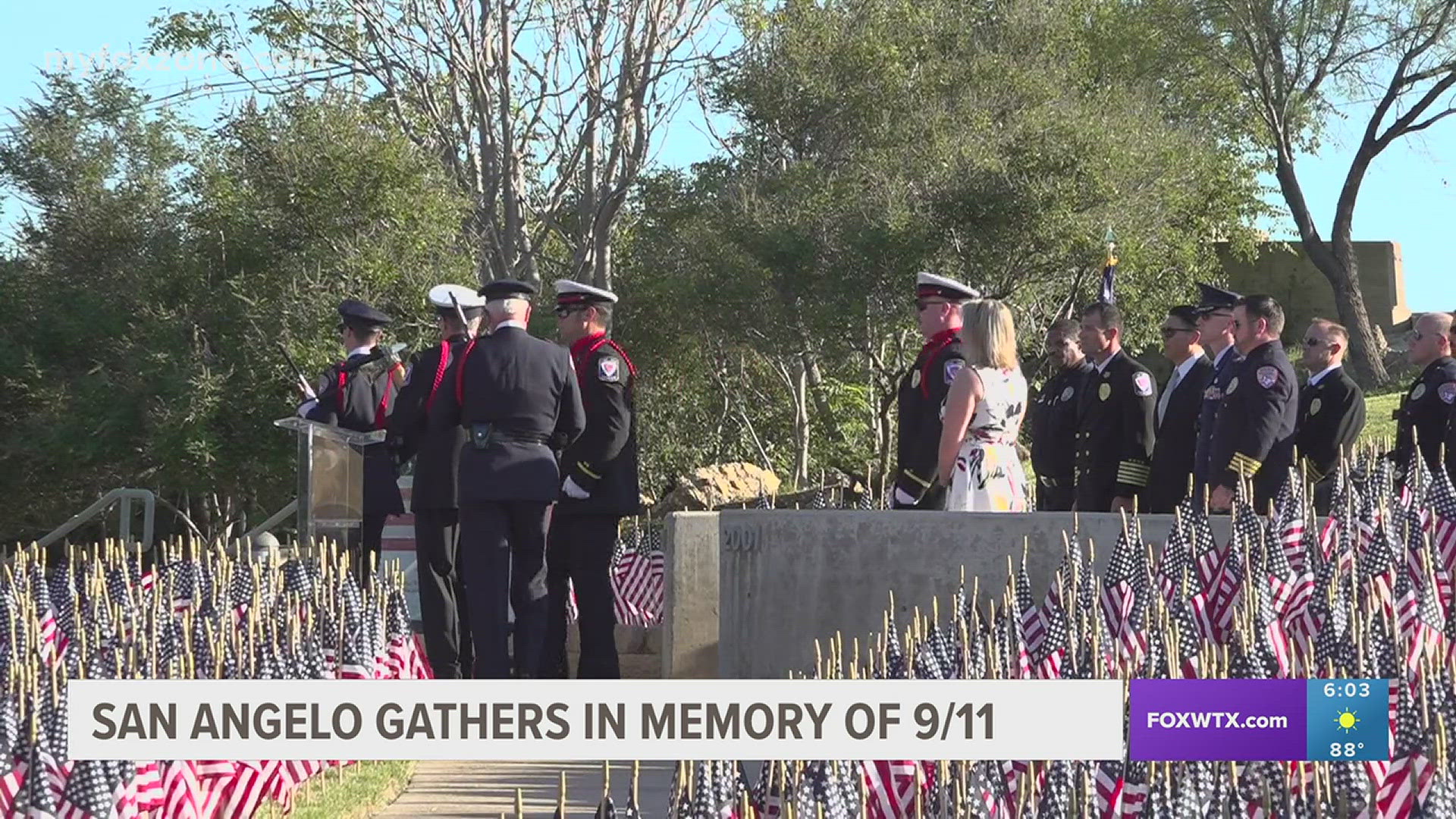 The community of San Angelo gathered for a ceremony today, honoring the brave men and women that lost their lives in 9/11 terrorist attacks.