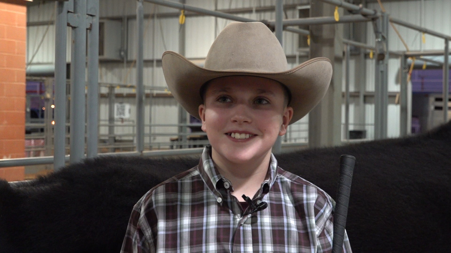 Brazos Kirkwood won grand champion at the Irion County Jr. Livestock Association Stock Show in December with his heifer.