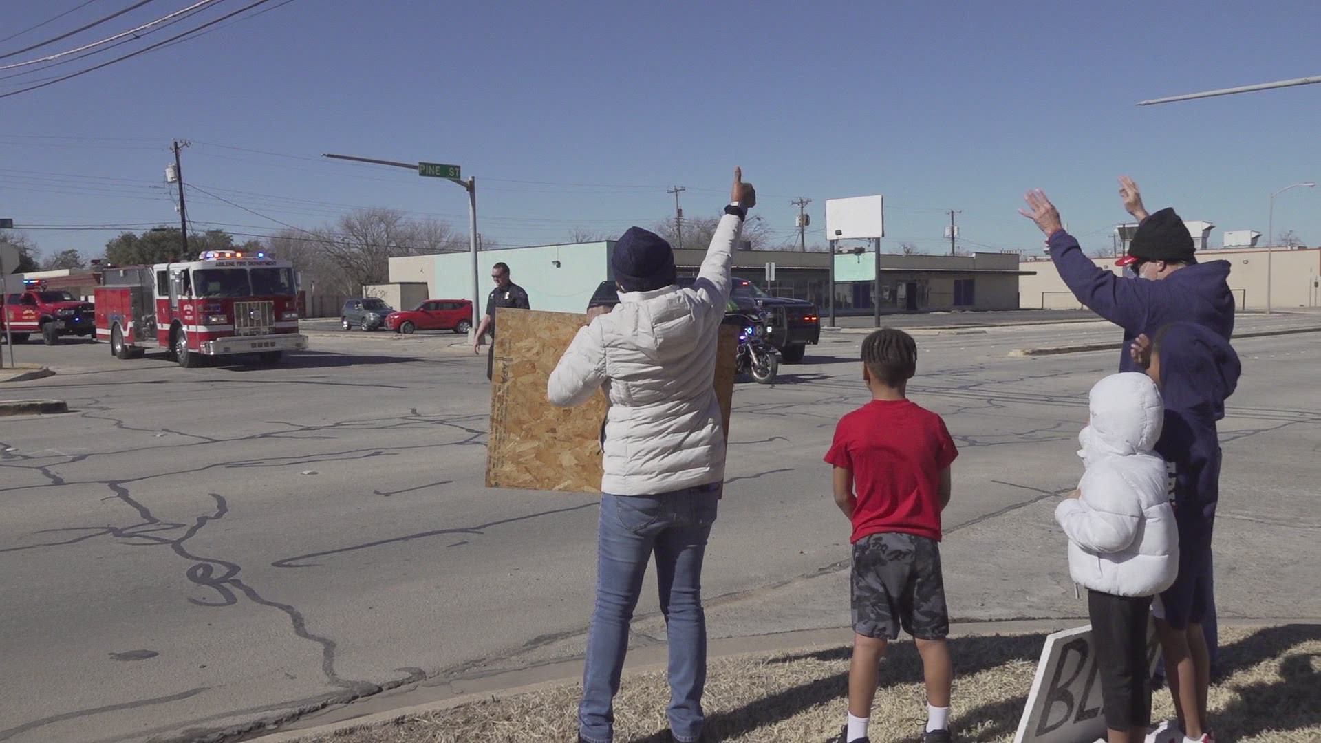 Dozens of cars gathered at the Abilene Convention Center Monday to honor the late MLK.