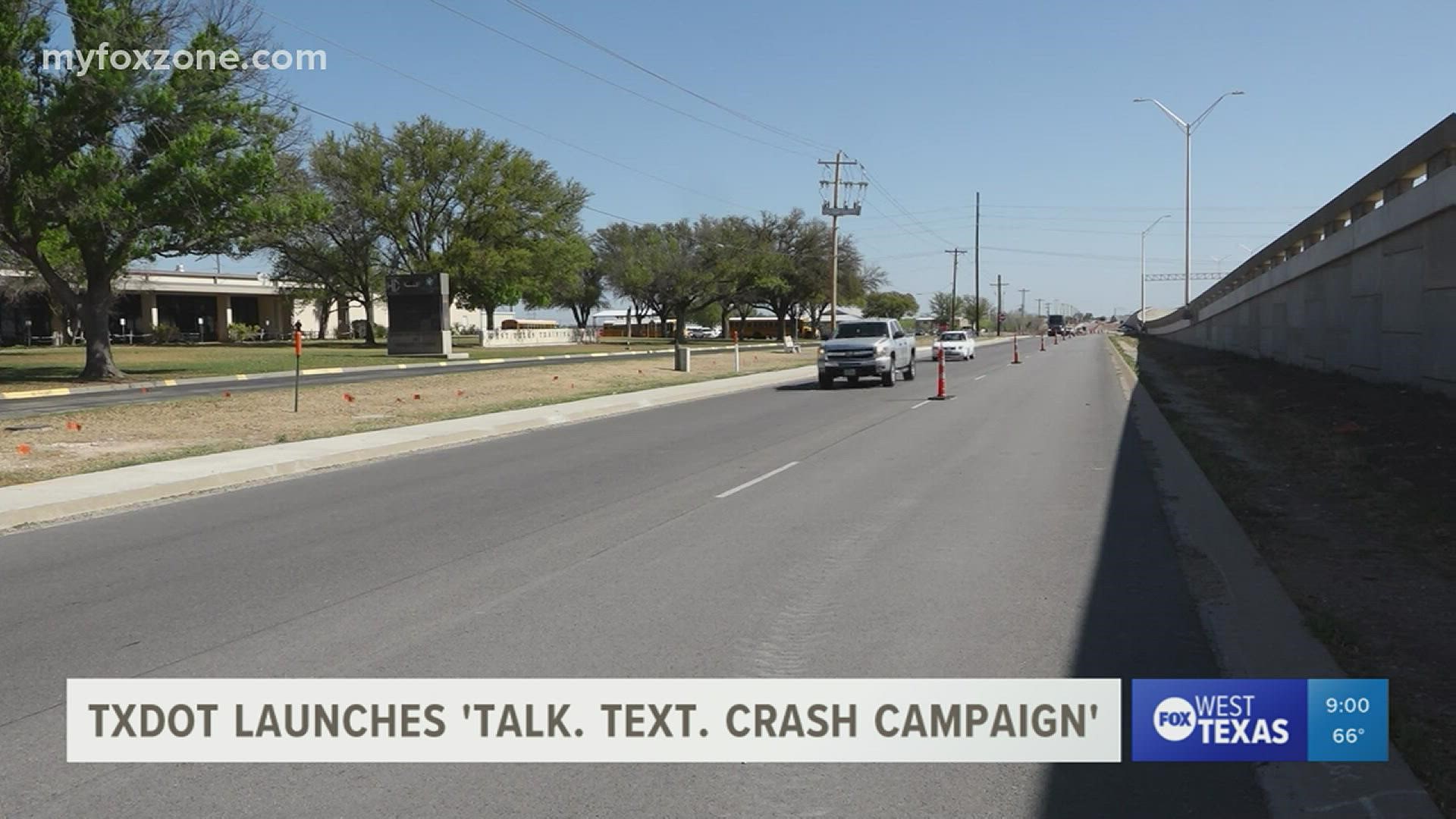 TxDOT launches "Talk. Text. Crash." campaign to encourage motorists to avoid distractions while driving.