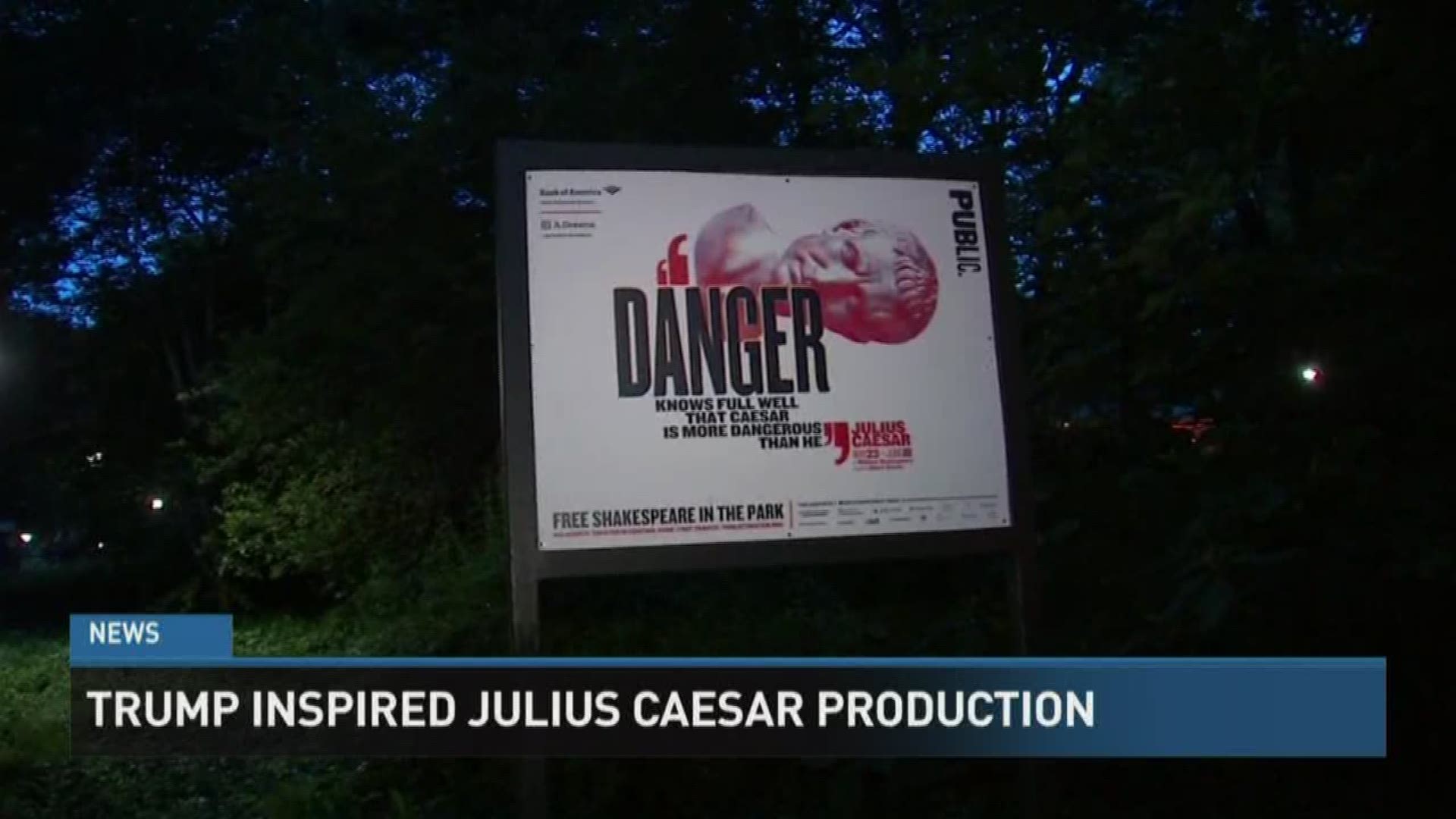 The Public Theater in New York defended the controversial production of 'Julius Caesar.'