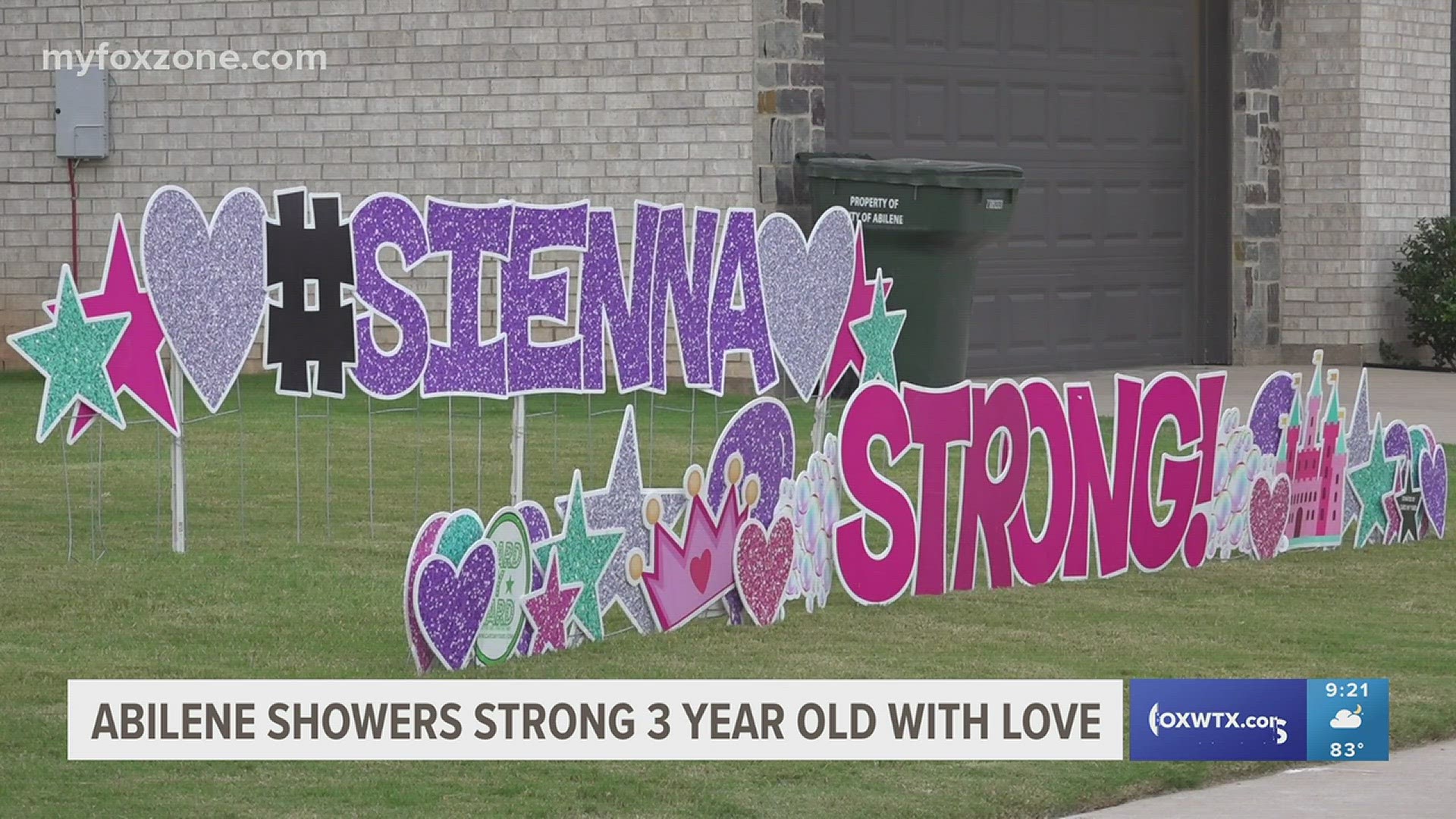 People of Abilene gathered Tuesday evening to have a neighborhood parade for 3-year-old Sienna.