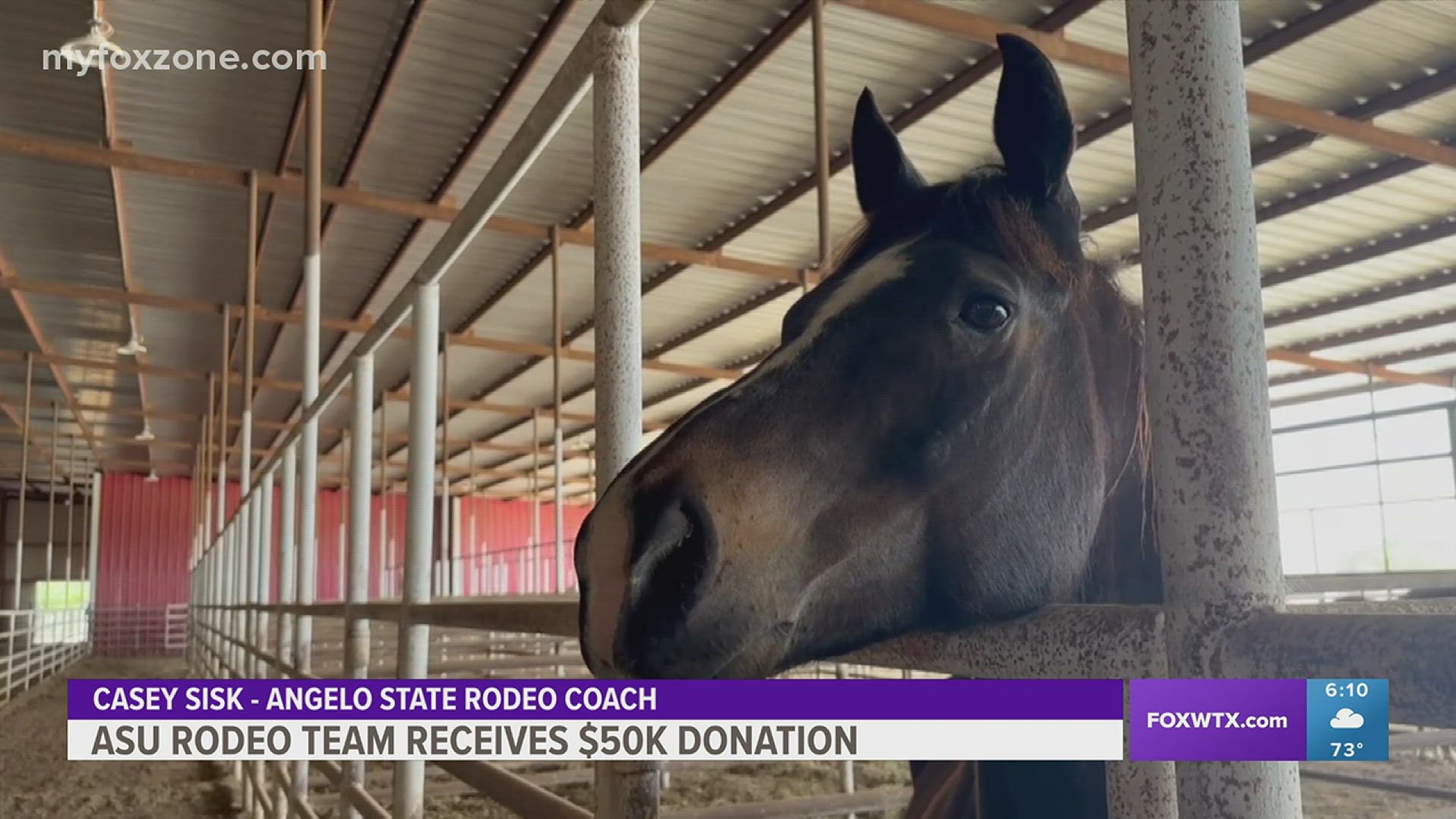 The San Angelo Stock Show and Rodeo donated the funds to help out Angelo State's latest sports program.