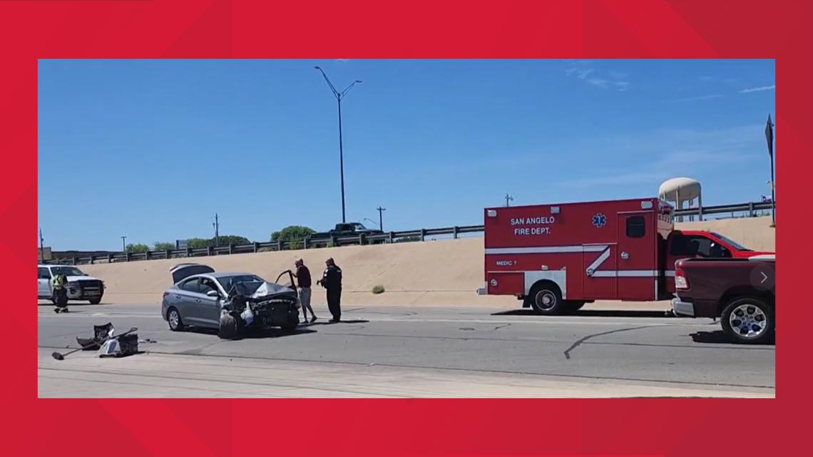 Driver injured in two-vehicle collision on loop frontage road ...