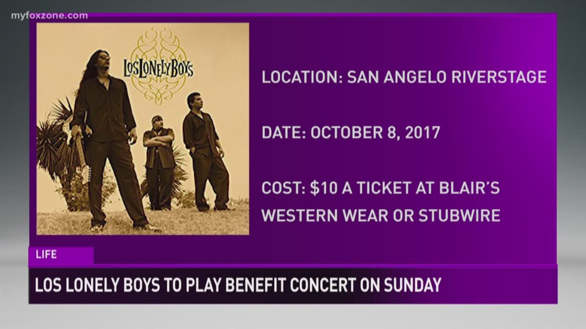 The Grammy winning Los Lonely Boys are hosting a Hurricane Harvey benefit concert on Oct. 8, starting at 7 p.m.