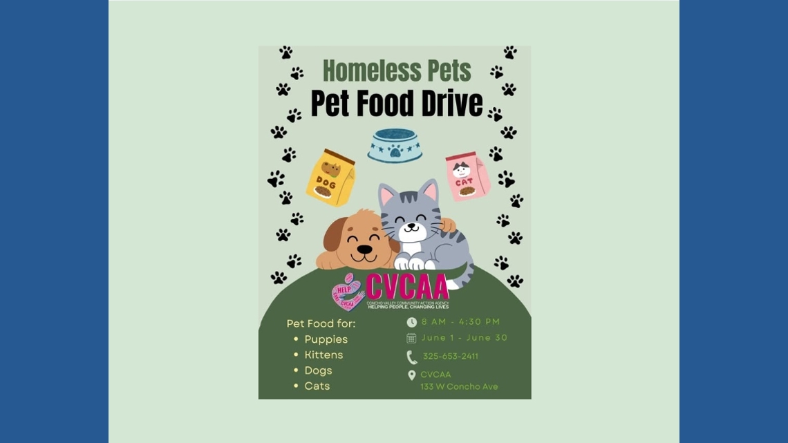 CVCAA hosts June pet food drive for homeless pets