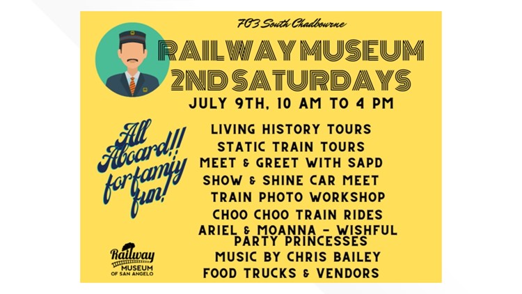 Railway Museum of San Angelo to host 2nd Saturday event July 9
