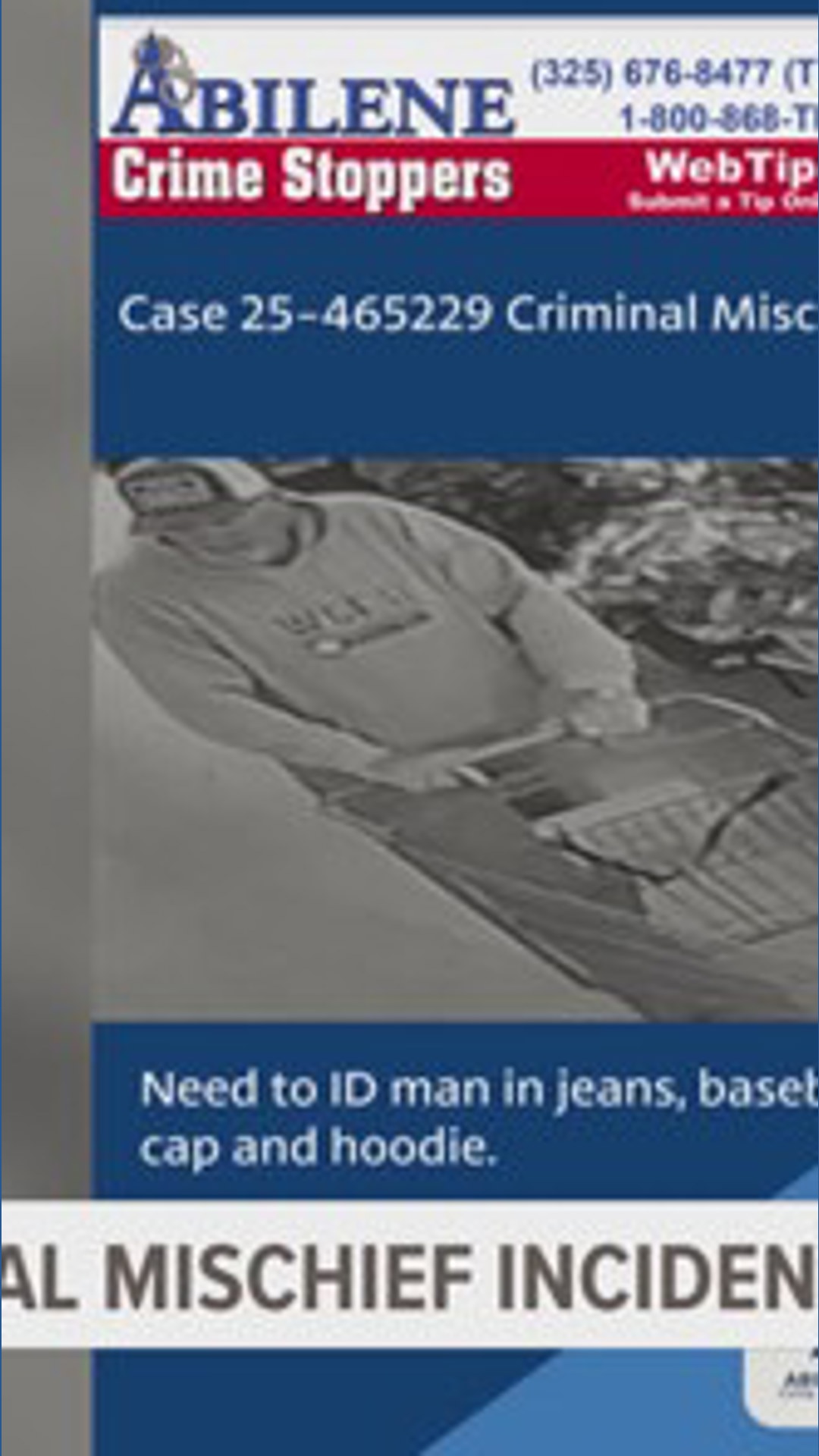 Abilene Police Needs Help Identifying Man | myfoxzone.com